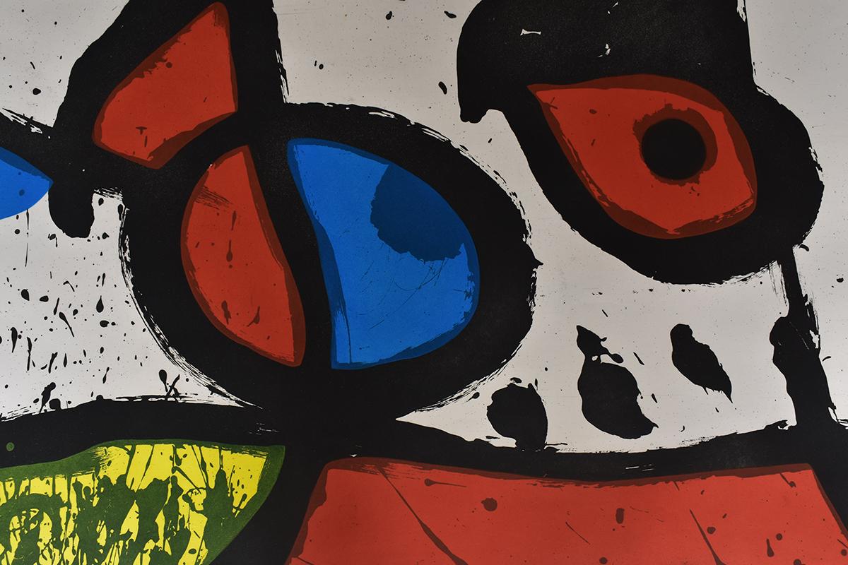 Der Verurteilte und sein Komponist (Schwarz), Abstract Print, von Joan Miró