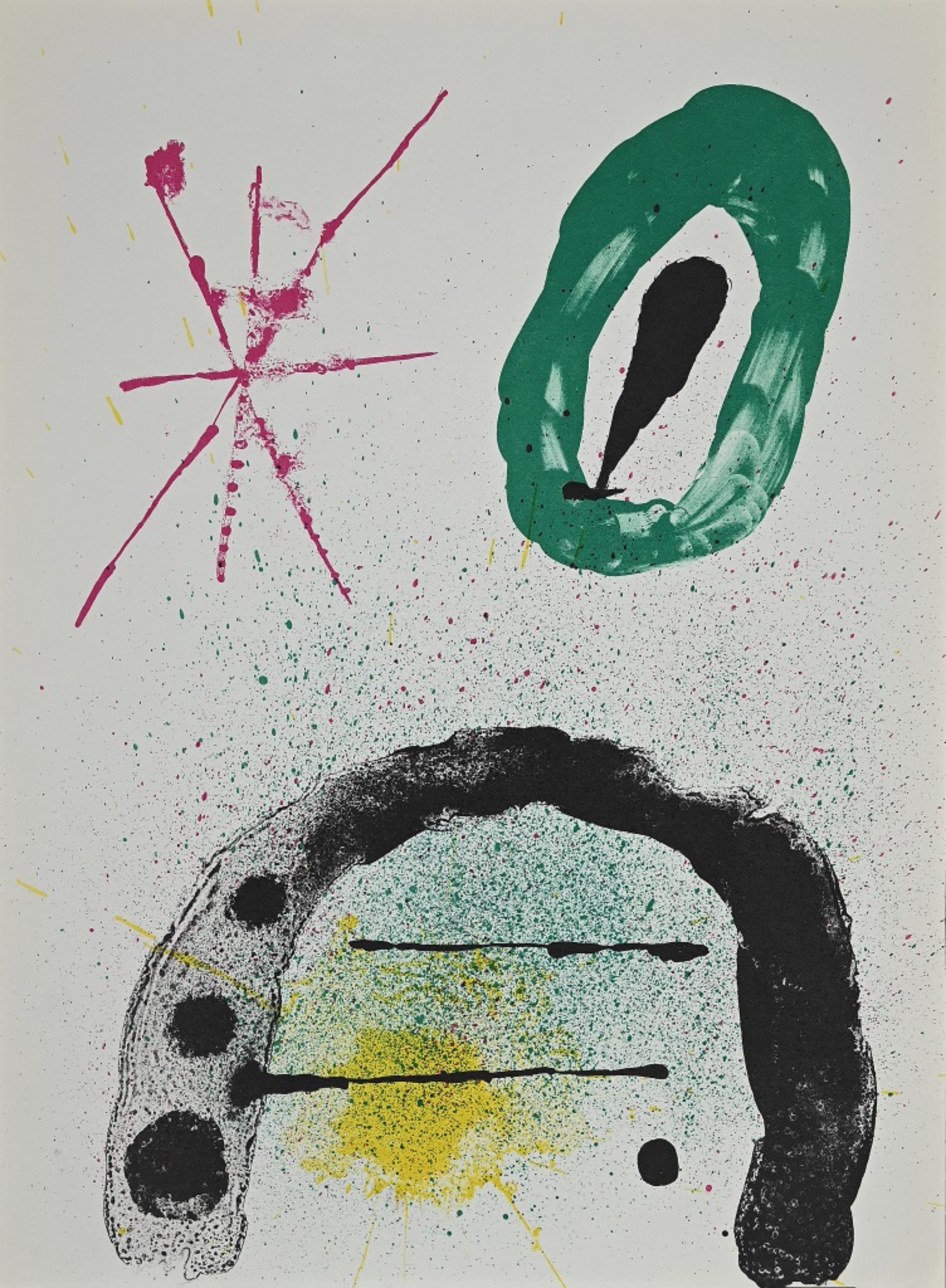 Joan Miró Abstract Print - The Gardener's Daughter - Original Lithograph by Joan Mirò - 1963