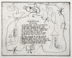 The Glass Tower für Jane Perry, surrealistisches Radierungsgedicht von Joan Miro