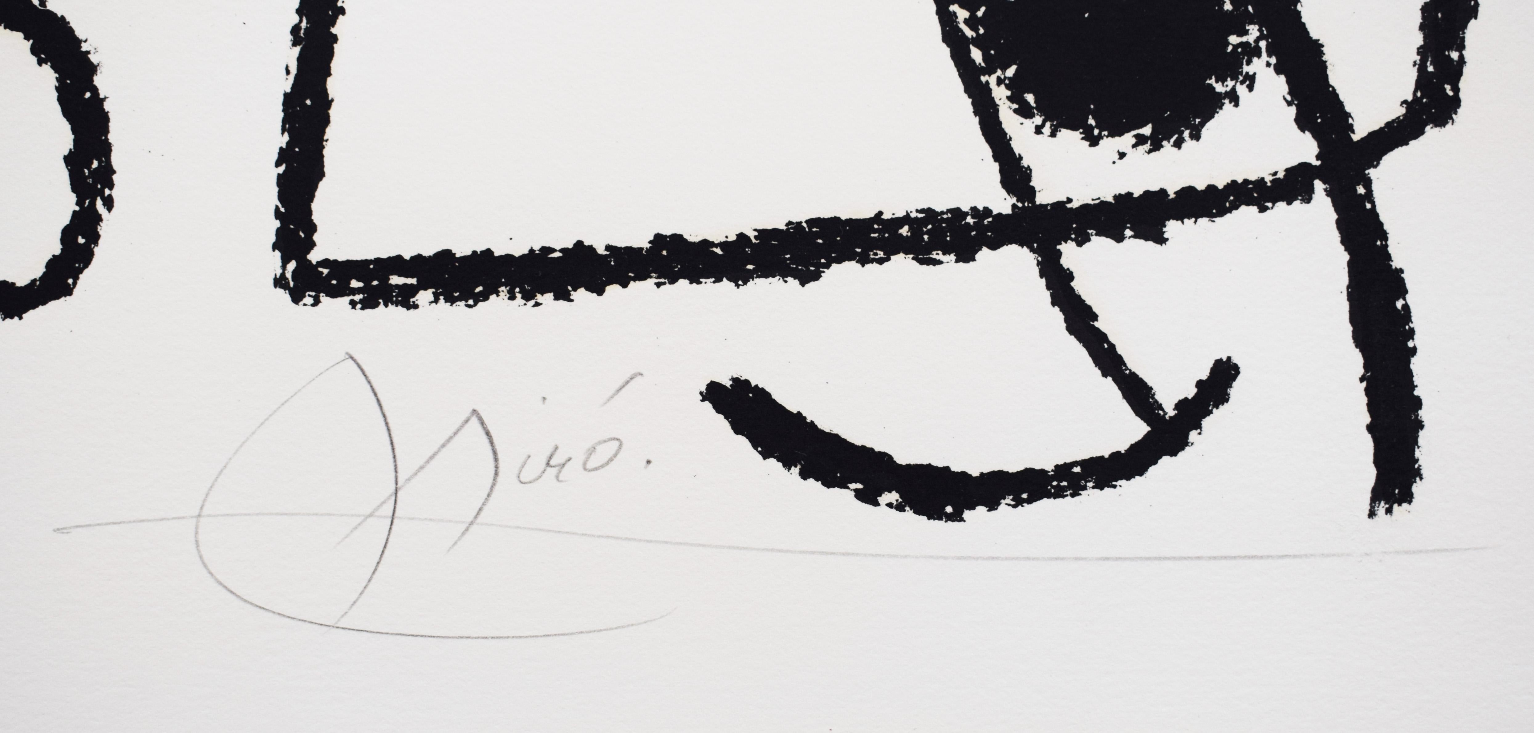 Il re e la sua famiglia, da: Ubu nelle Isole Baleari - Surrealismo spagnolo - Figurative Print Grigio di Joan Miró
