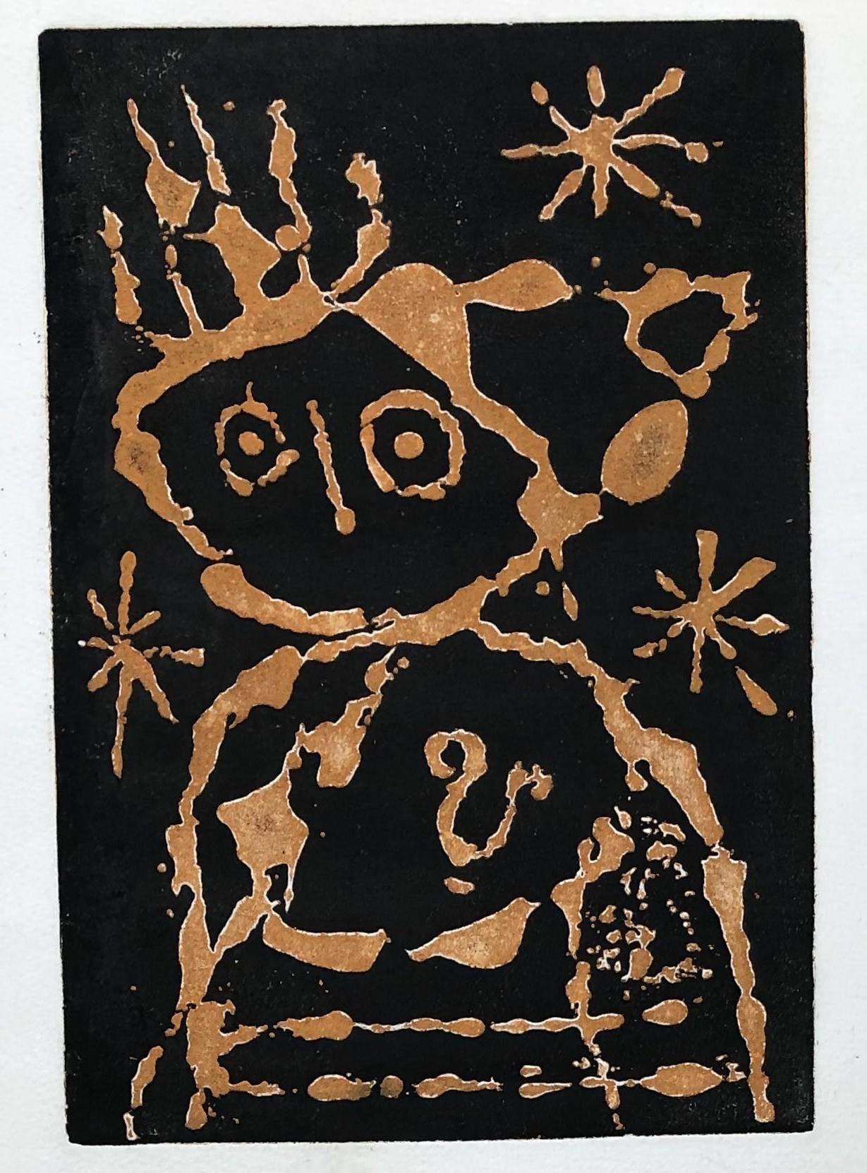 The King Of Shadows - Original Etching Handsigned – Print von Joan Miró