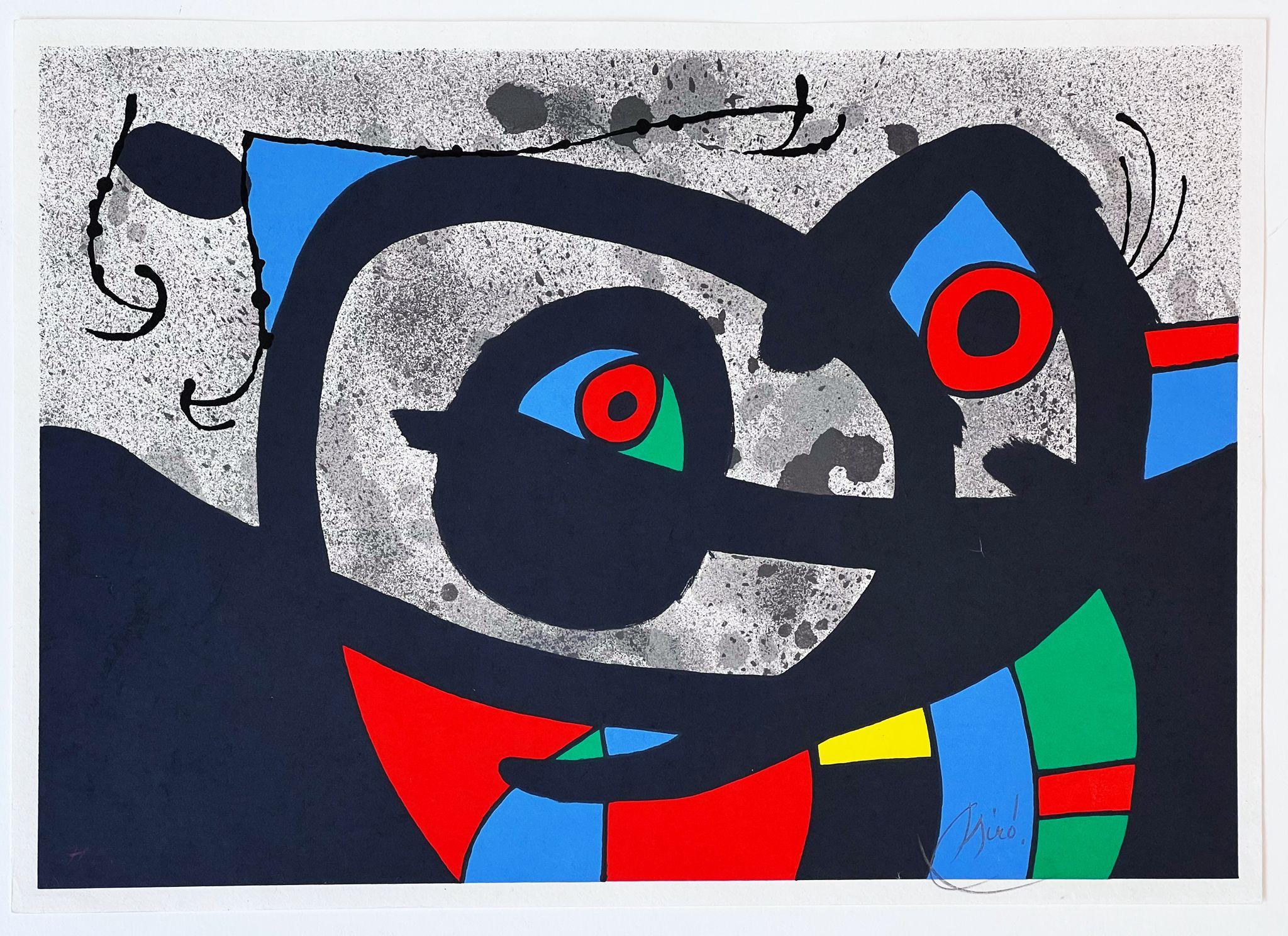 Die Eidechse mit goldenen Federn – Print von Joan Miró