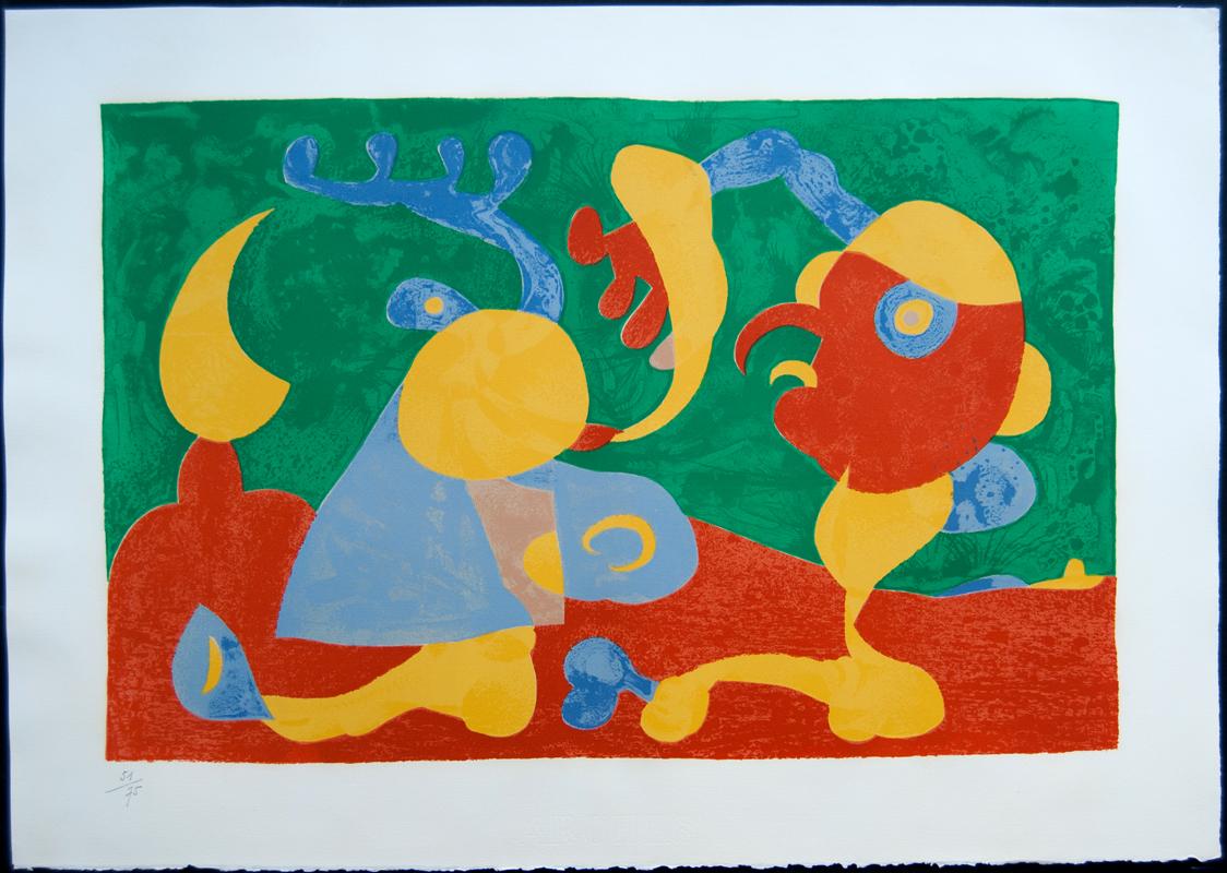 The Nobles at the Trapdoor II, aus: Serie für König Ubu  – Print von Joan Miró