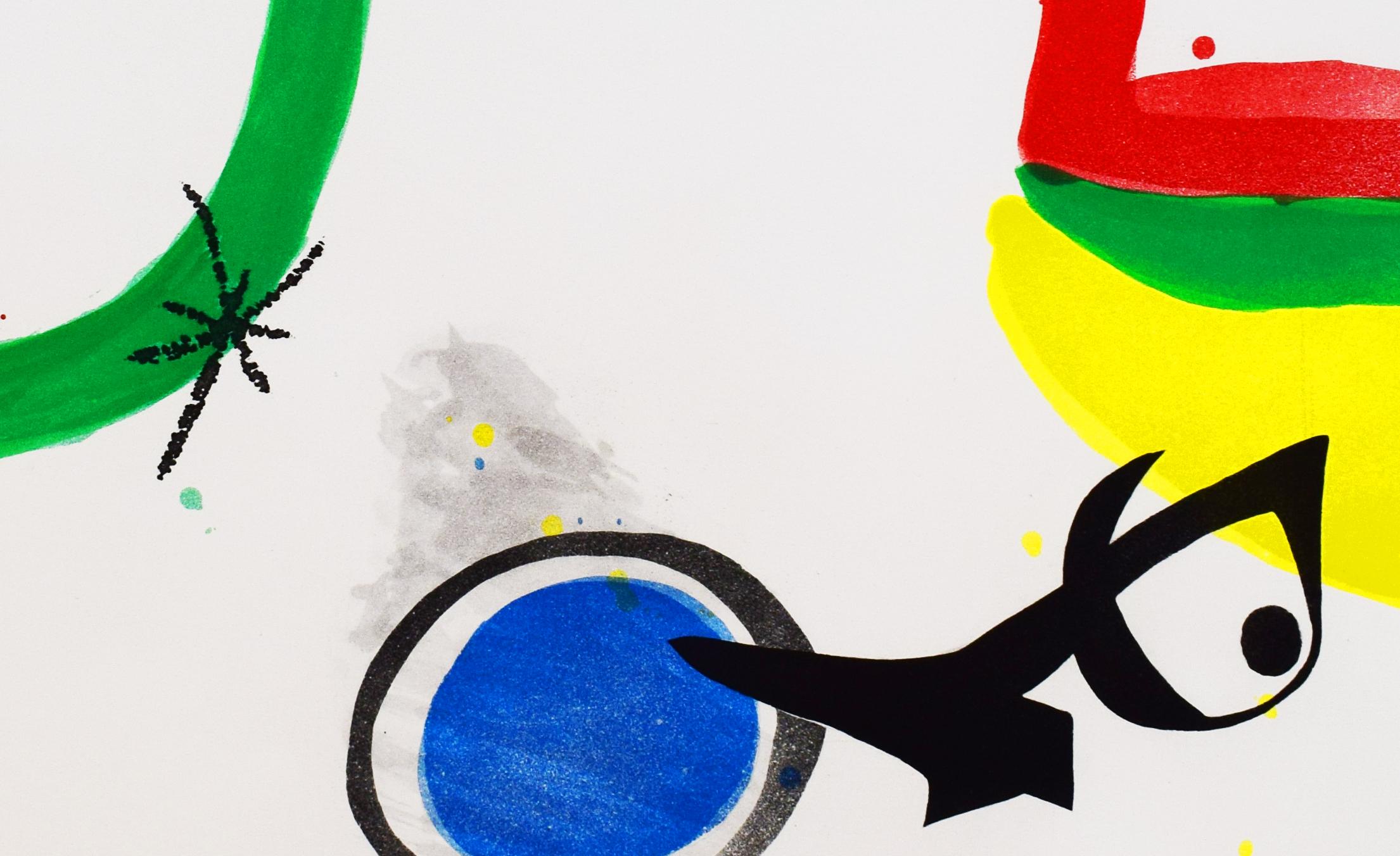 La Revisión III, de: Series para el Rey Ubu - Surrealismo español Ubu Roi - Abstract Print Beige de Joan Miró