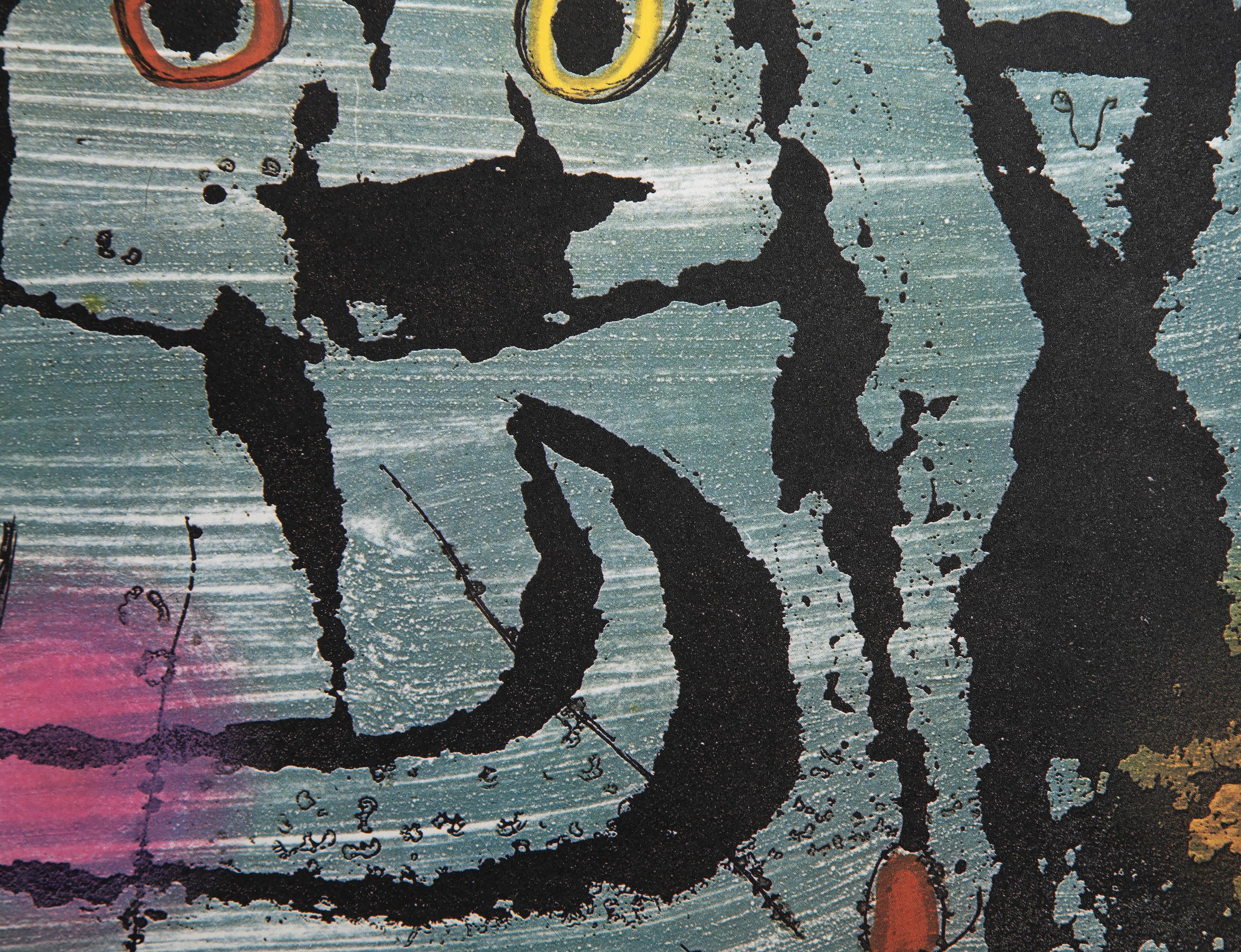 Lo Stige da Indelebile Miro, litografia offset surrealista di Joan Miro - Print Surrealismo di Joan Miró