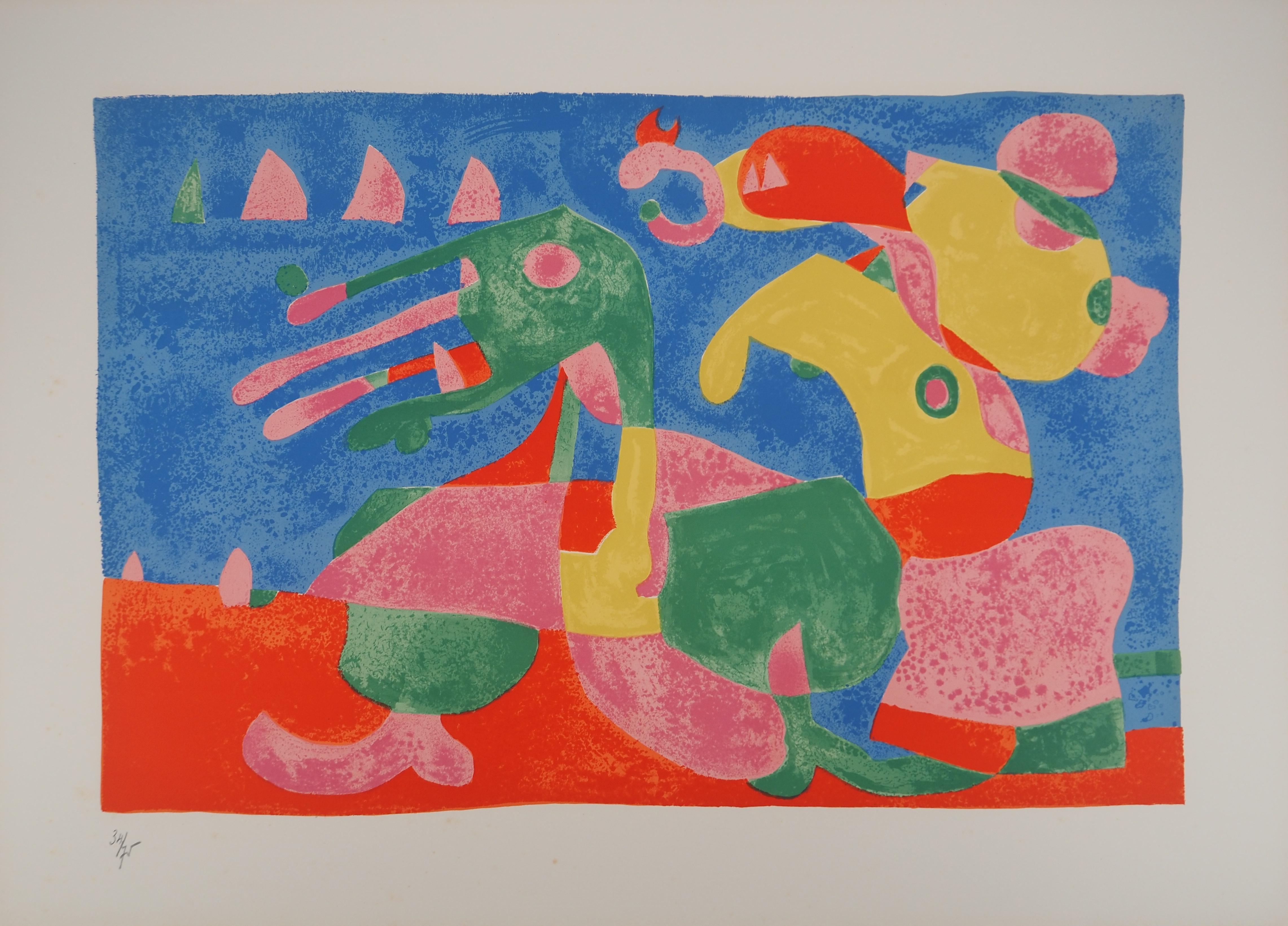 The Surrealist Animal, King Ubu - Original Lithograph (Maeght #414) - Print by Joan Miró