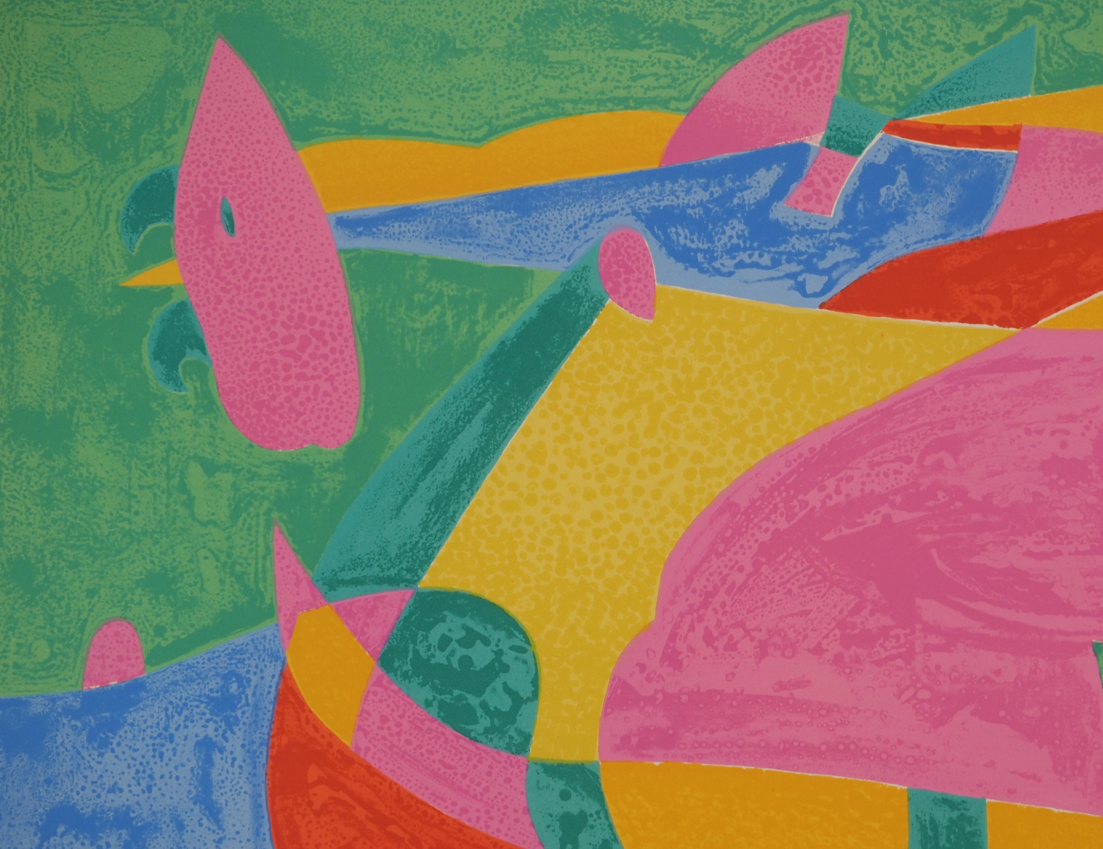 Joan MIRO
Le bateau surréaliste, le roi Ubu, 1966

Lithographie originale (Atelier Mourlot, Paris)
Non signé
Numéroté / 75 exemplaires
Sur vélin d'Arches 54 x 75 cm (c. 21.2 x 29.5 in)

REFERENCE : Catalogue raisonné Mourlot / Maeght