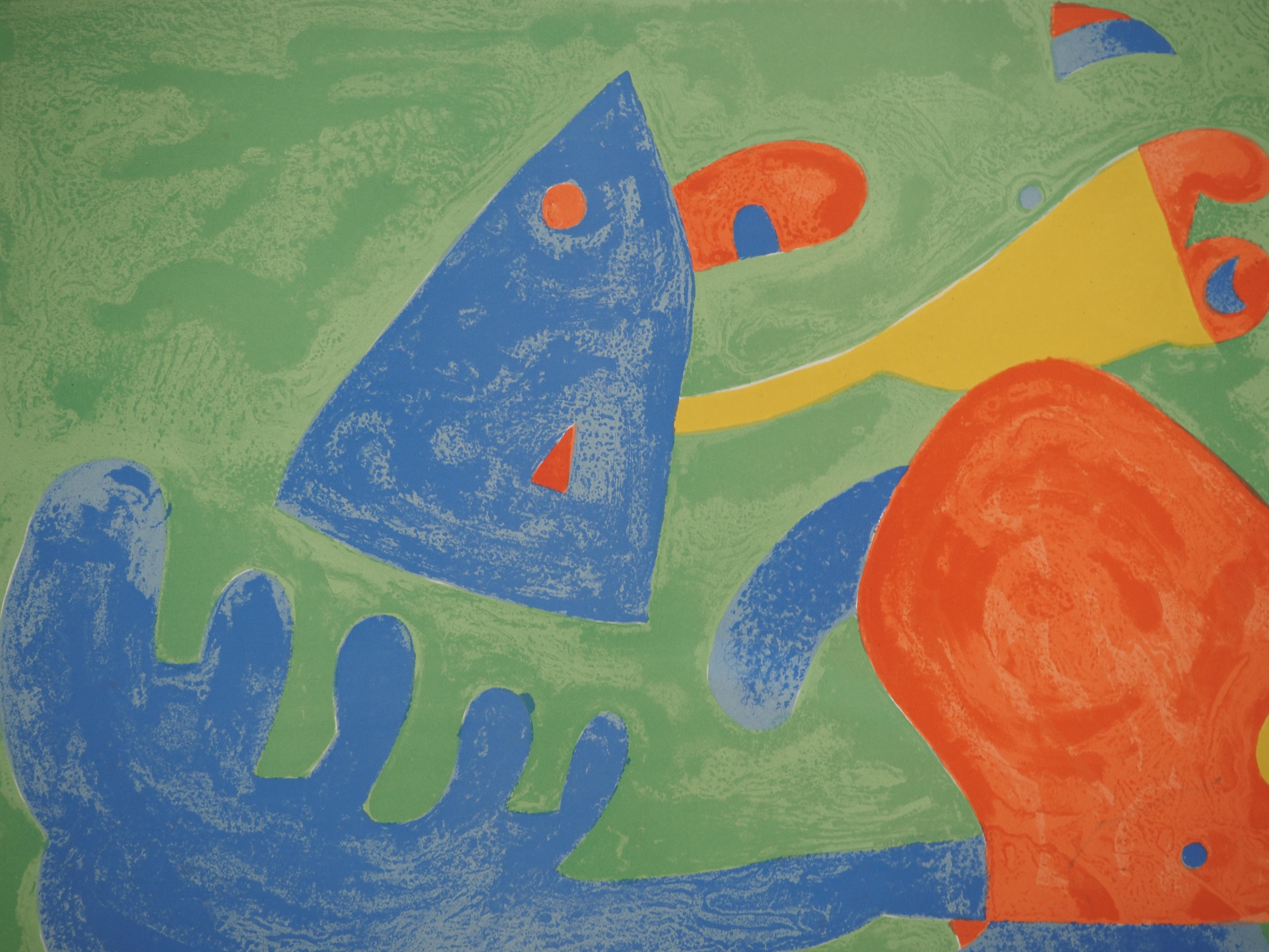 Joan MIRO
Le rêve surréaliste, King Ubu, 1966

Lithographie originale (Atelier Mourlot, Paris)
Non signé
Numéroté / 75 exemplaires
Sur vélin d'Arches 54 x 75 cm (c. 21.2 x 29.5 in)

REFERENCE : Catalogue raisonné Mourlot  / Maeght #426

INFORMATION