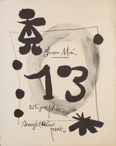 Title Page for Album 13, Lithograph by Joan Miro