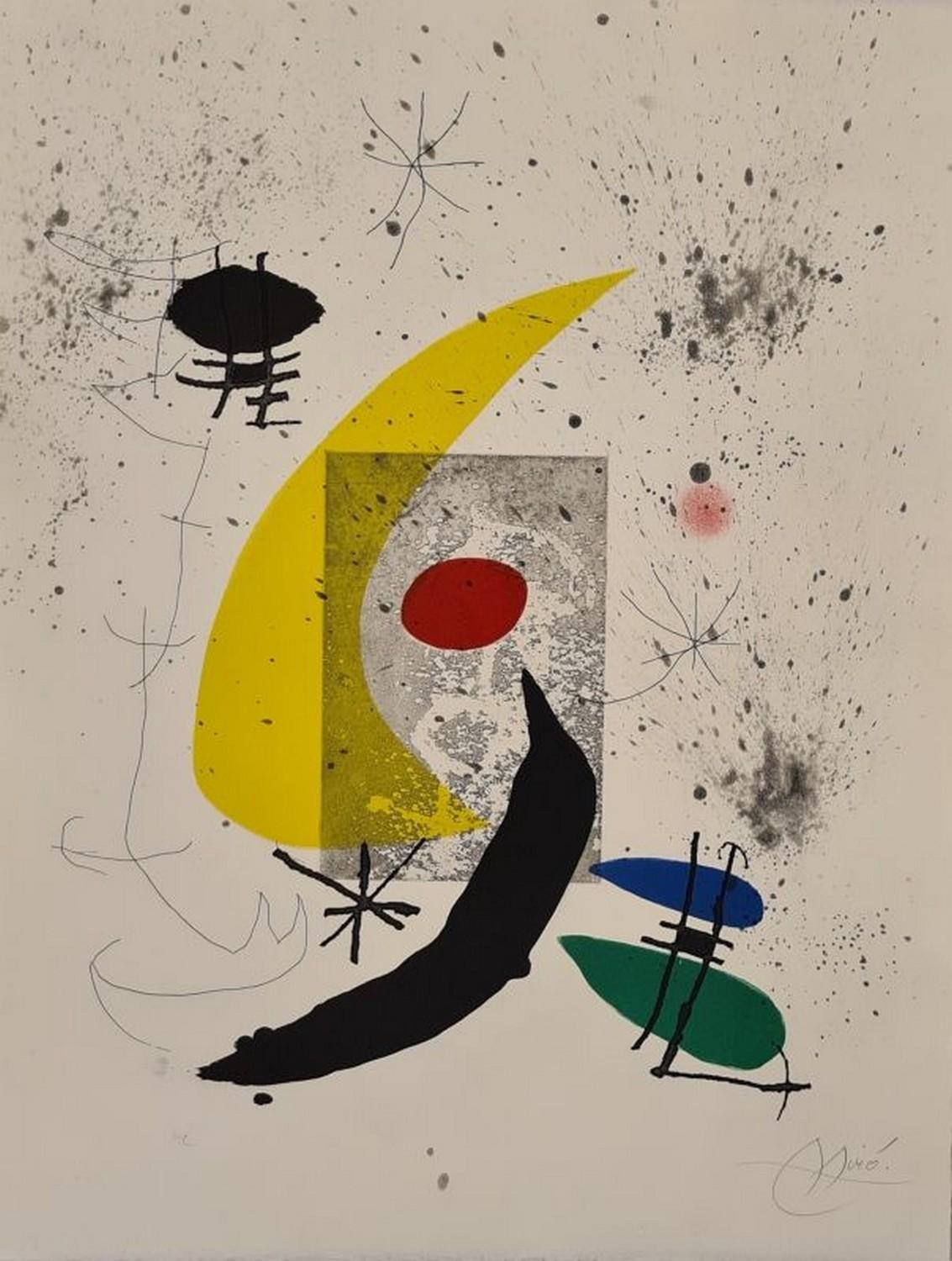Joan Miró Abstract Print - to Paul Eluard 