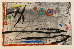 Trace sur la Paroi I - Joan Miró, Aguafuerte, Aguatinta, Grabados Abstractos, Surrealista