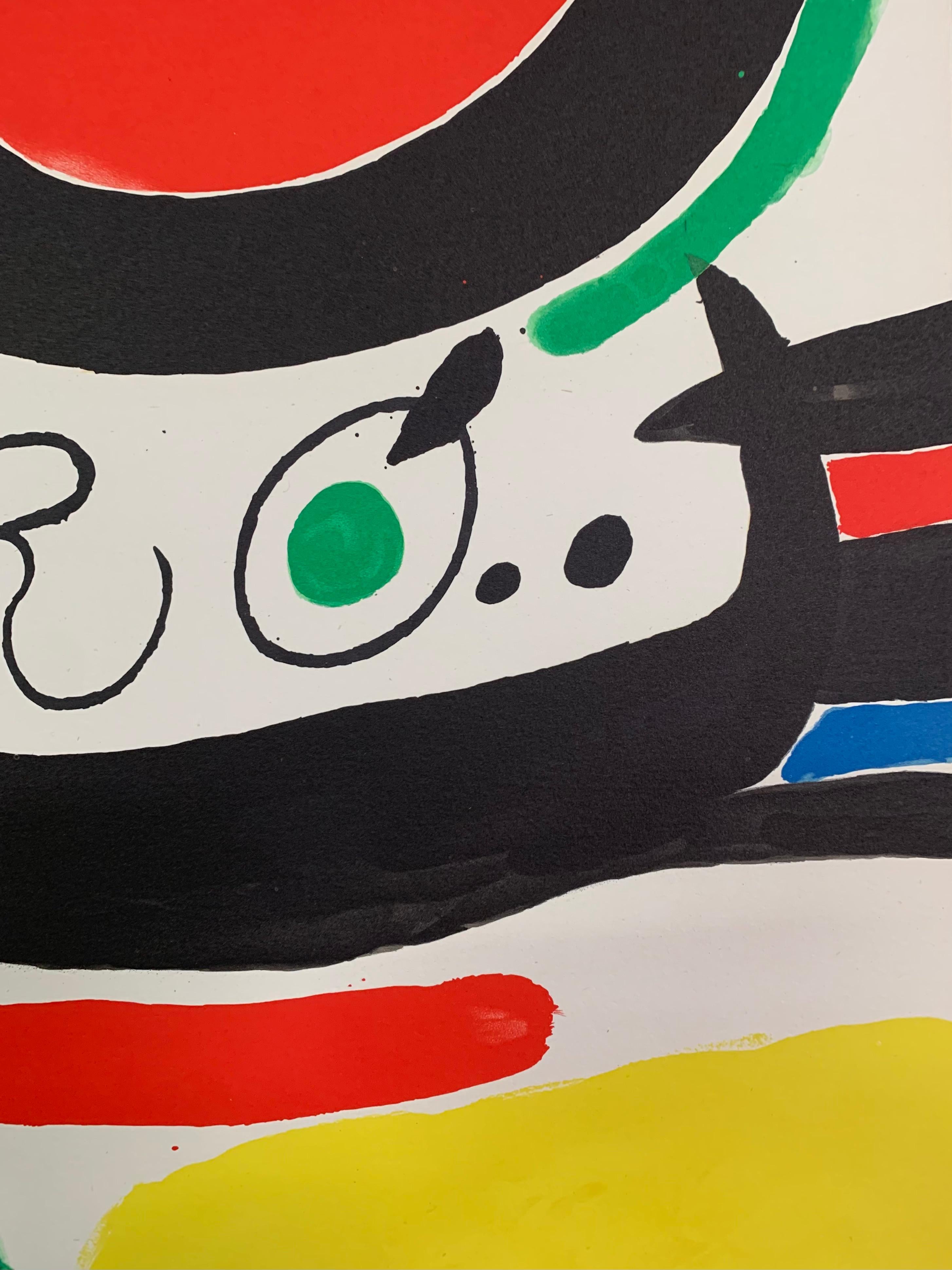 Original lithograph poster for the exhibition in Osaka of 