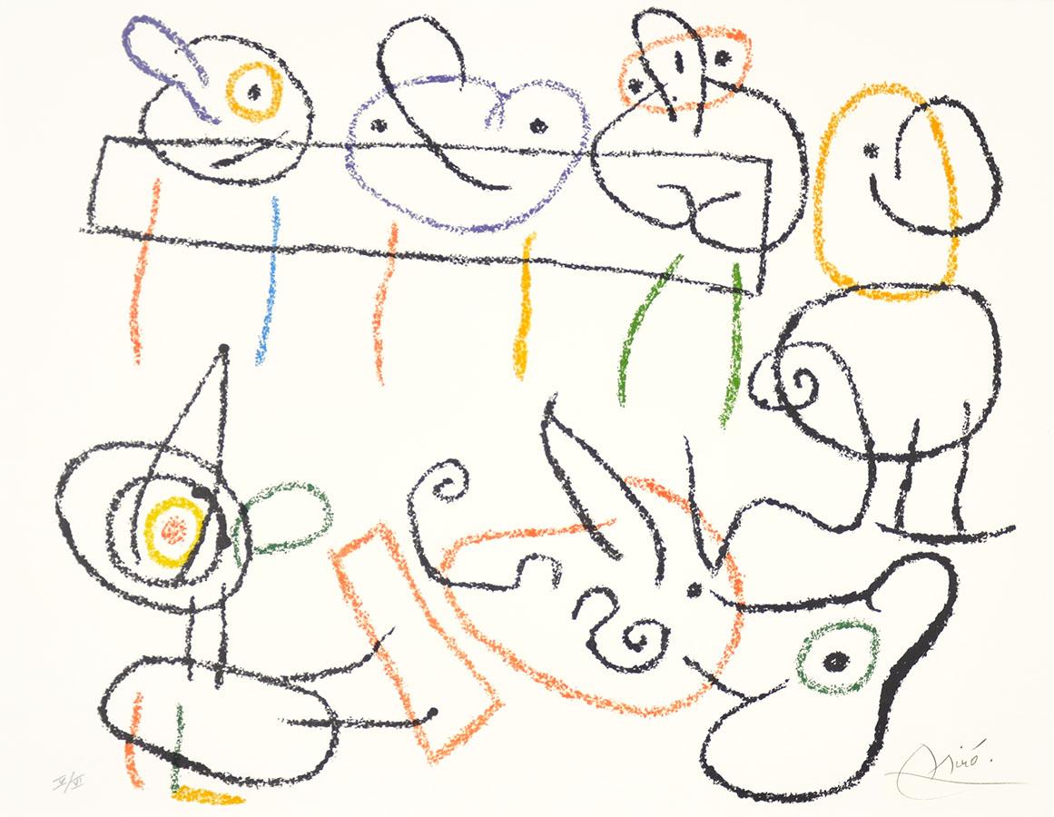 Joan Miró Figurative Print - Ubu aux Baléares (Ubu of The Balearic Islands), 1971