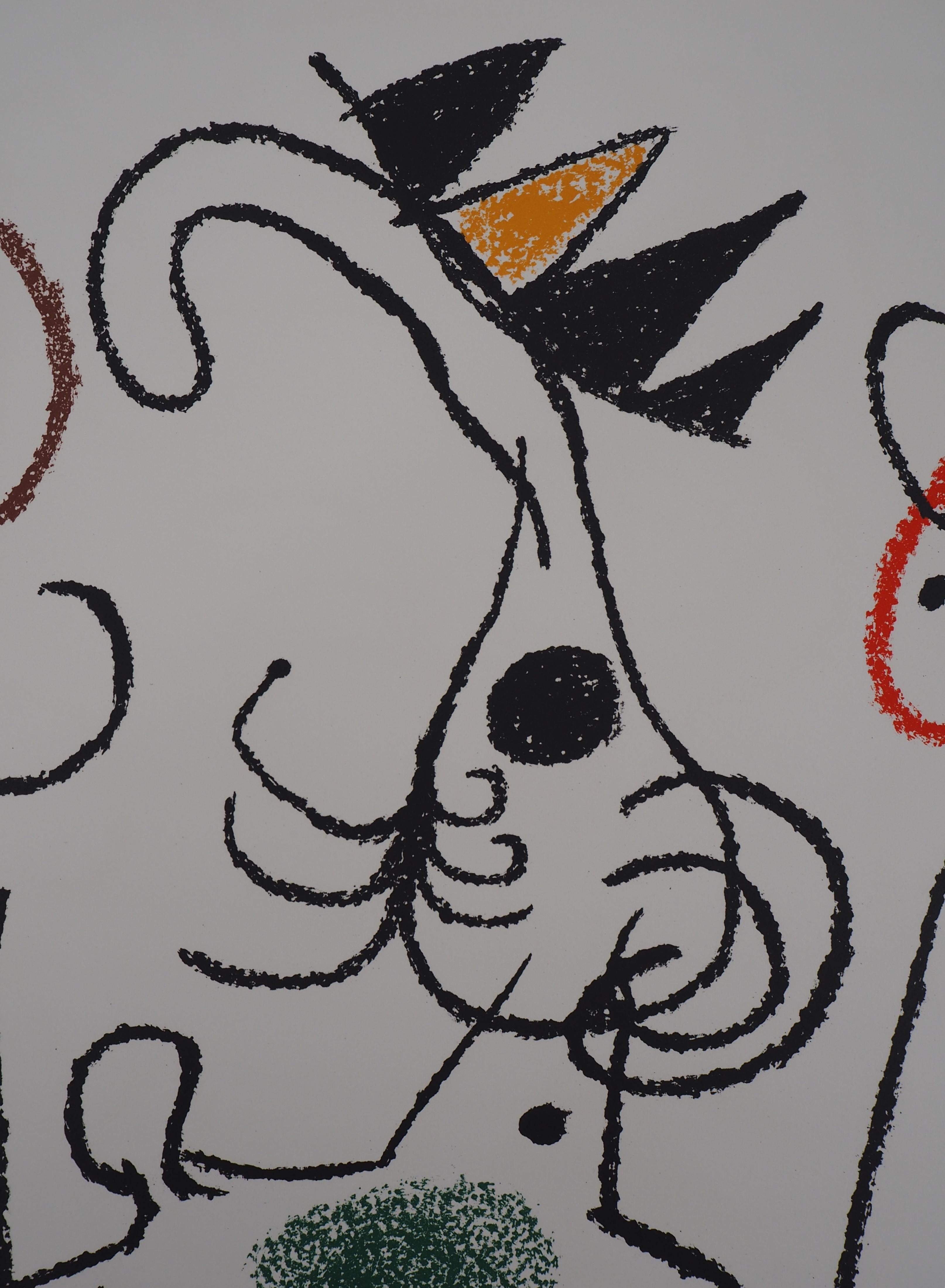 Joan MIRO
Ubu : König mit zwei Frauen

Original-Steinlithographie (Gedruckt im Atelier Mourlot)
Handsigniert mit Bleistift
Auf Arches Vellum 50 x 66 cm
Aus einer limitierten Auflage von 120 Exemplaren

REFERENZEN : Katalog Mourlot #757/88, Cramer