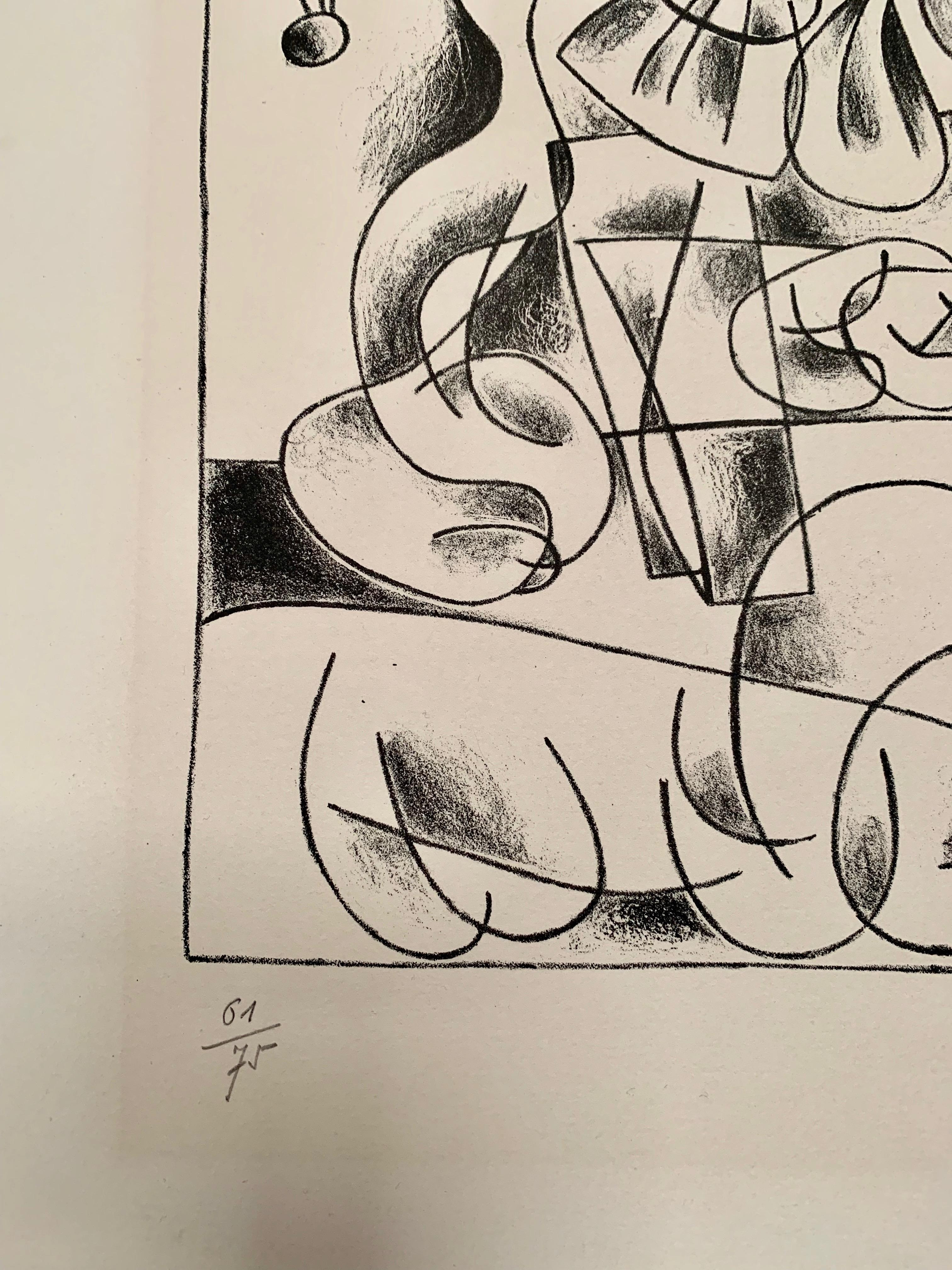 Dieses Diptychon besteht aus zwei Original-Lithographien von Joan Miro, die für die Serie 