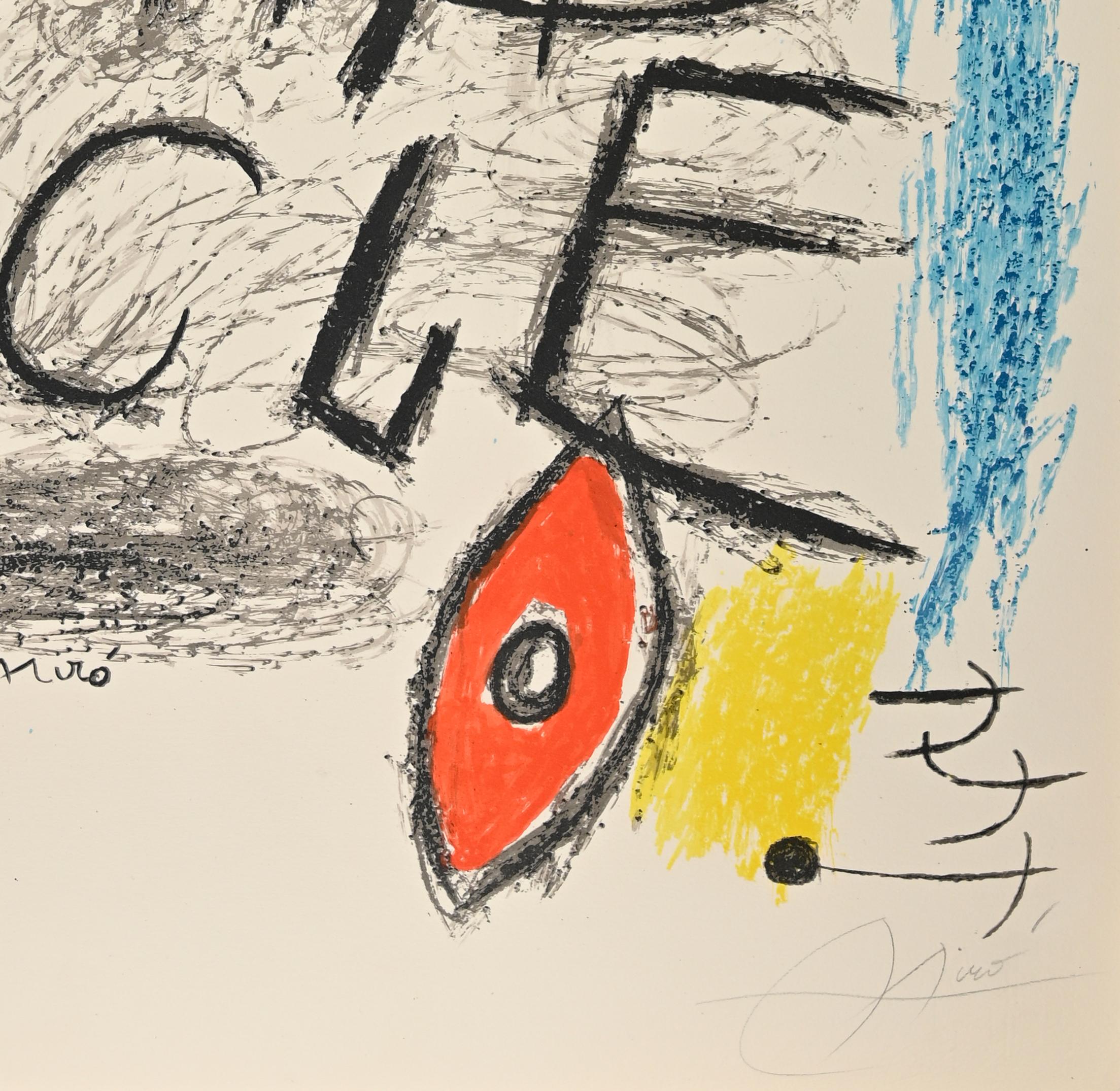 Umbracle - Lithograph by J. Mirò - 1973 - Print by Joan Miró