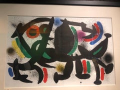 Untitled abstract and colourful limited edition lithograph by Miro