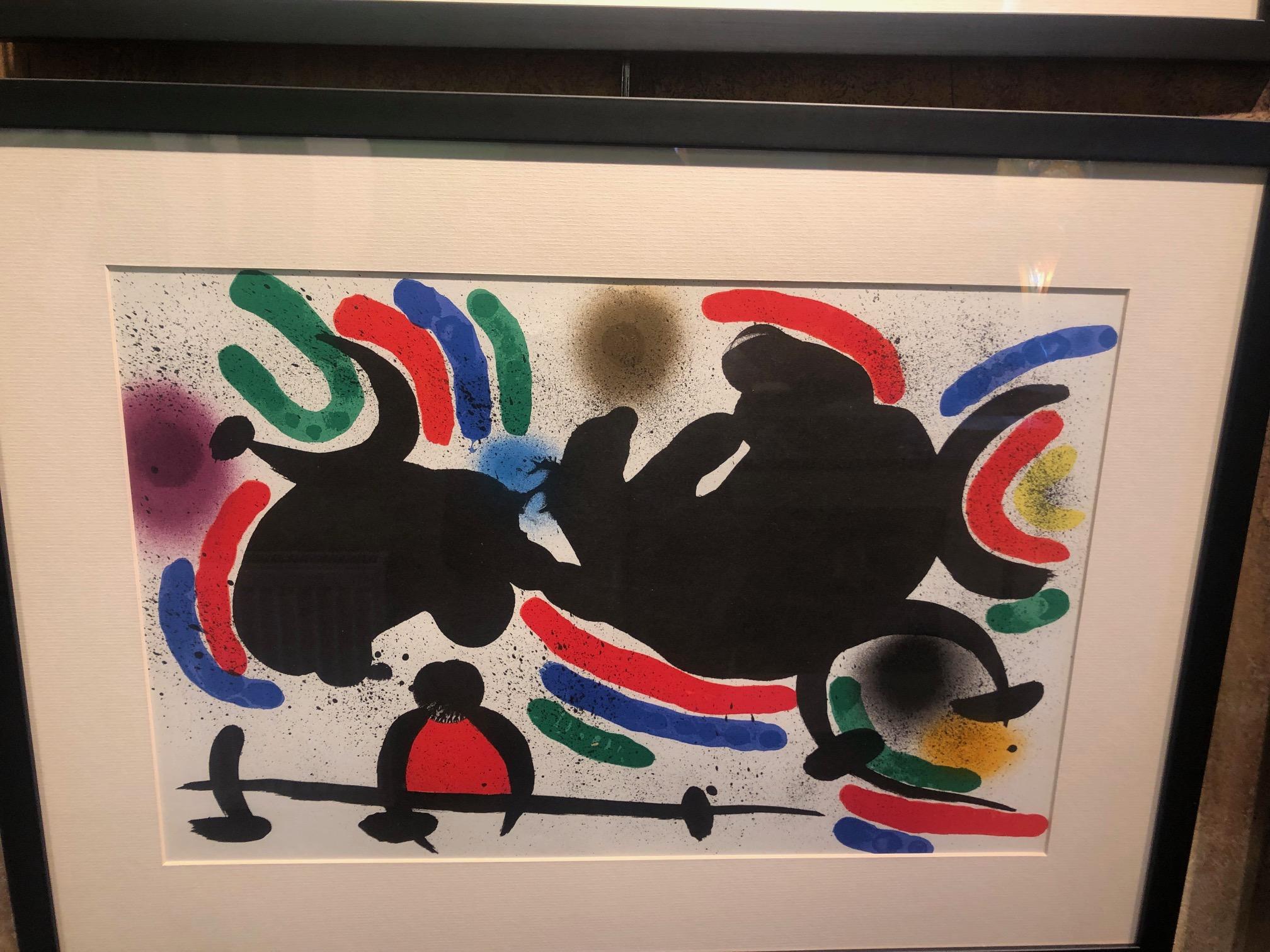Untitled abstract and colourful limited edition lithograph by Miro
