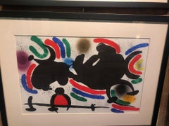 Lithographie abstraite et colorée sans titre en édition limitée de Miro