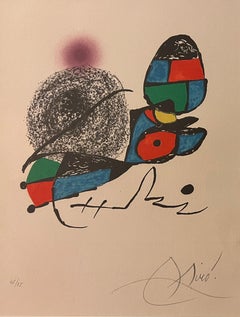 Joan Miró - hand-signed color lithograph on Guarro paper - 45/75 - 1975