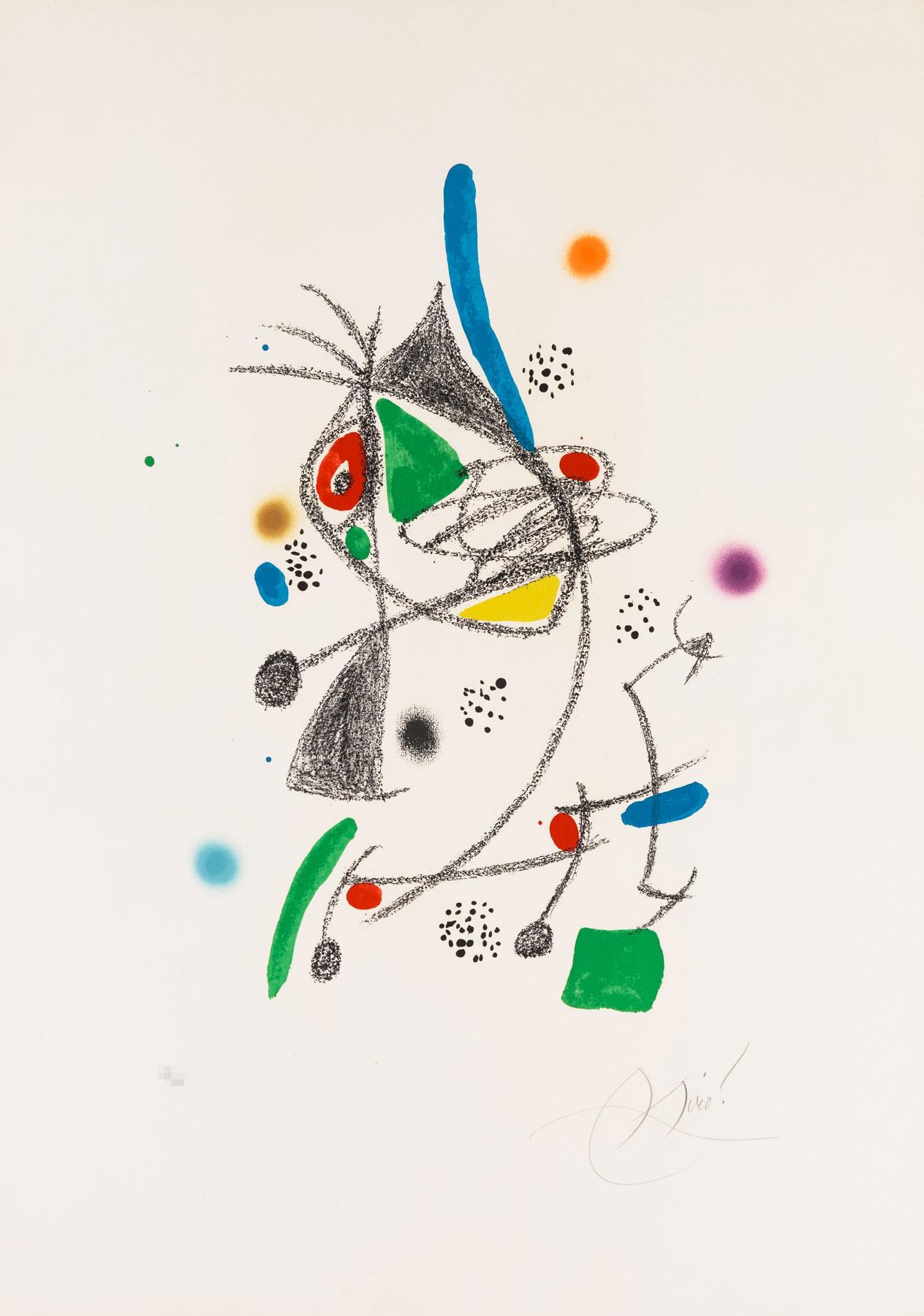 Joan Miró Abstract Print - Untitled from Wonders with Acrostic Variations in the Garden of Miró