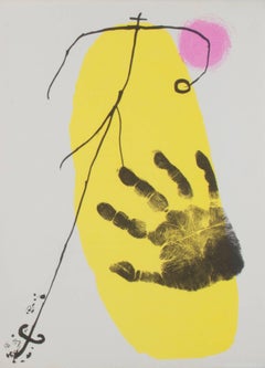 untitled (Hand print with yellow)