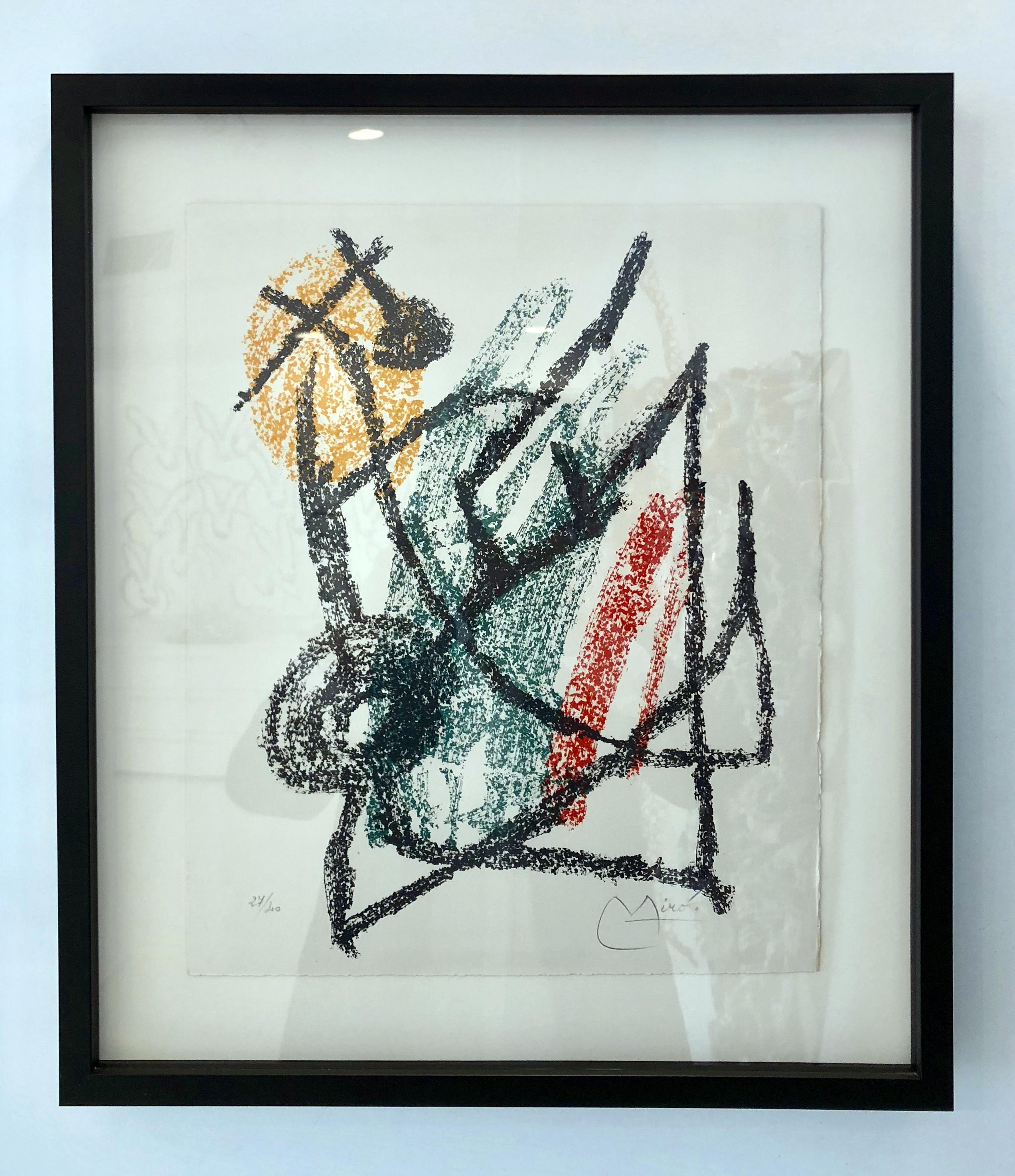 Untitled (Je Travaille comme un Jardinier) - Print by Joan Miró