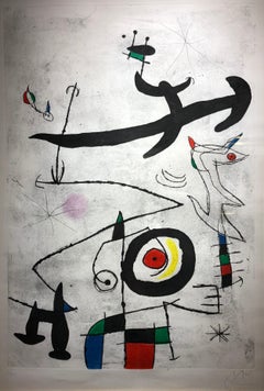 Joan Miro, Village D'Oiseaux, original etching