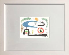 Vintage 1976 Holiday Postcard Print, Framed, Pace Gallery