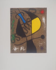 Woman Celebrating Victory, Signed lithograph