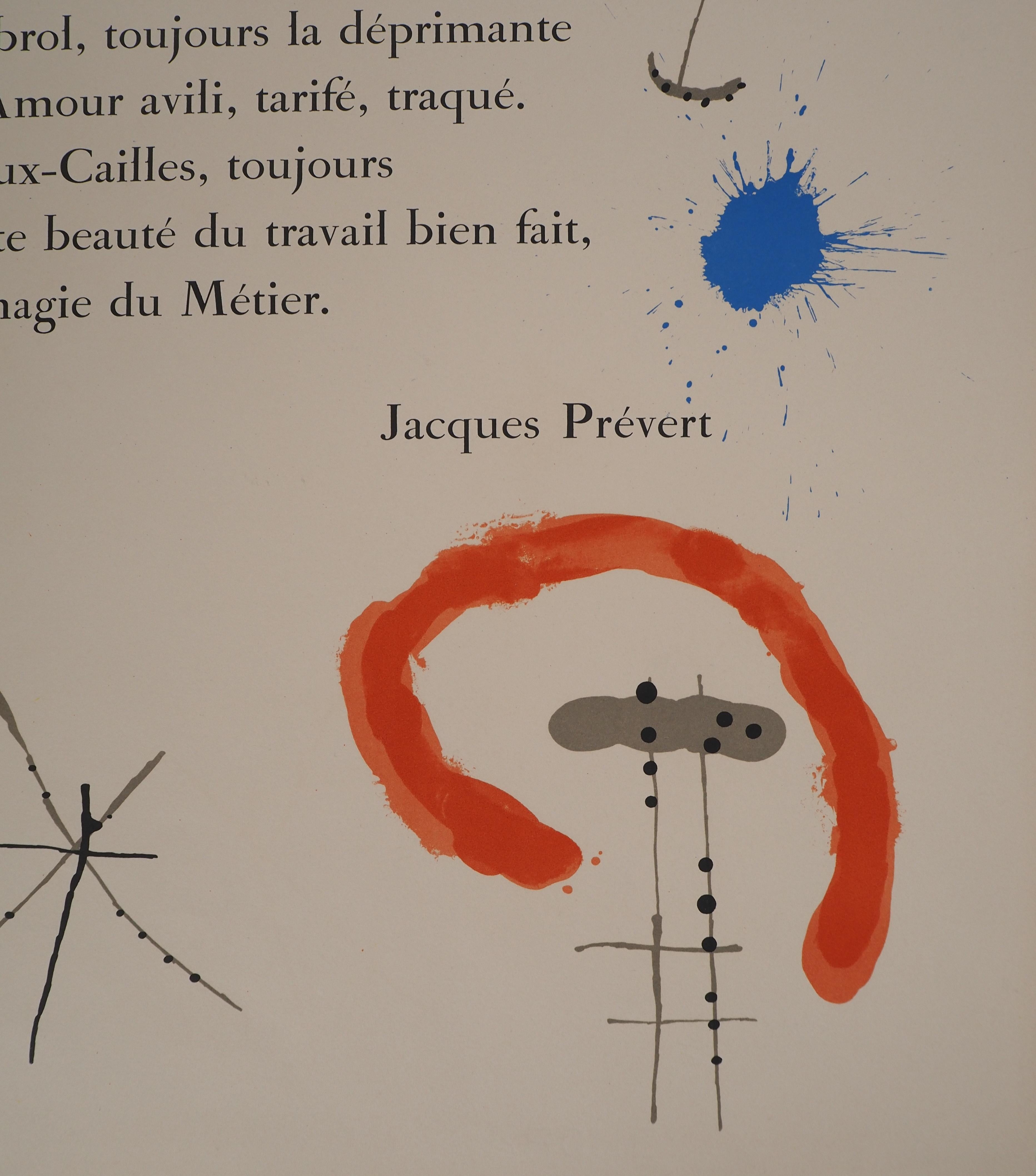 Cercle et étoile jaunes, Préface à 52 Affiches - Lithographie originale (Cramer #84) - Surréalisme Print par Joan Miró