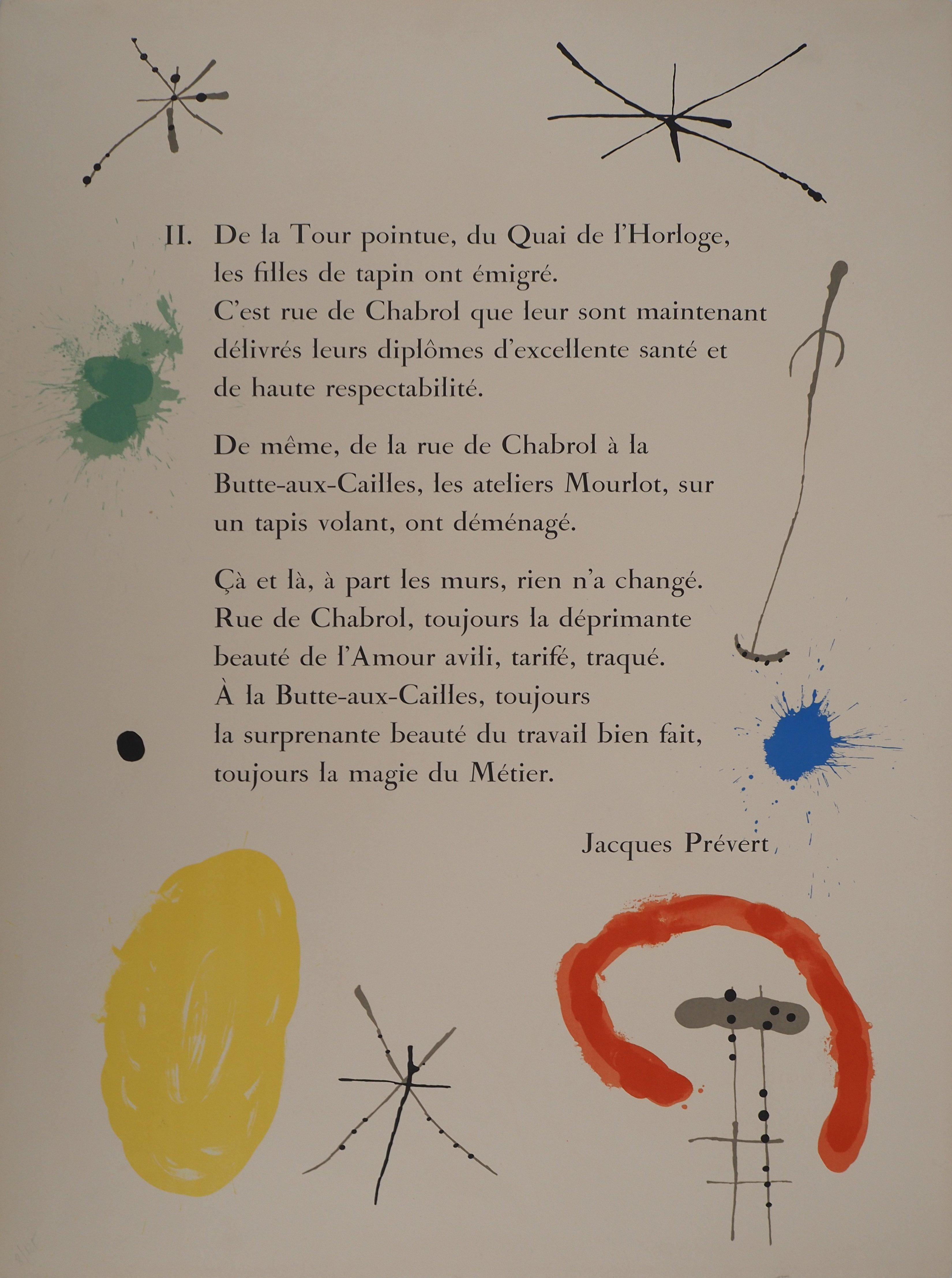 Abstract Print Joan Miró - Cercle et étoile jaunes, Préface à 52 Affiches - Lithographie originale (Cramer #84)