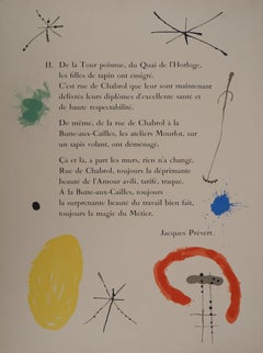 Cercle et étoile jaunes, Préface à 52 Affiches - Lithographie originale (Cramer #84)