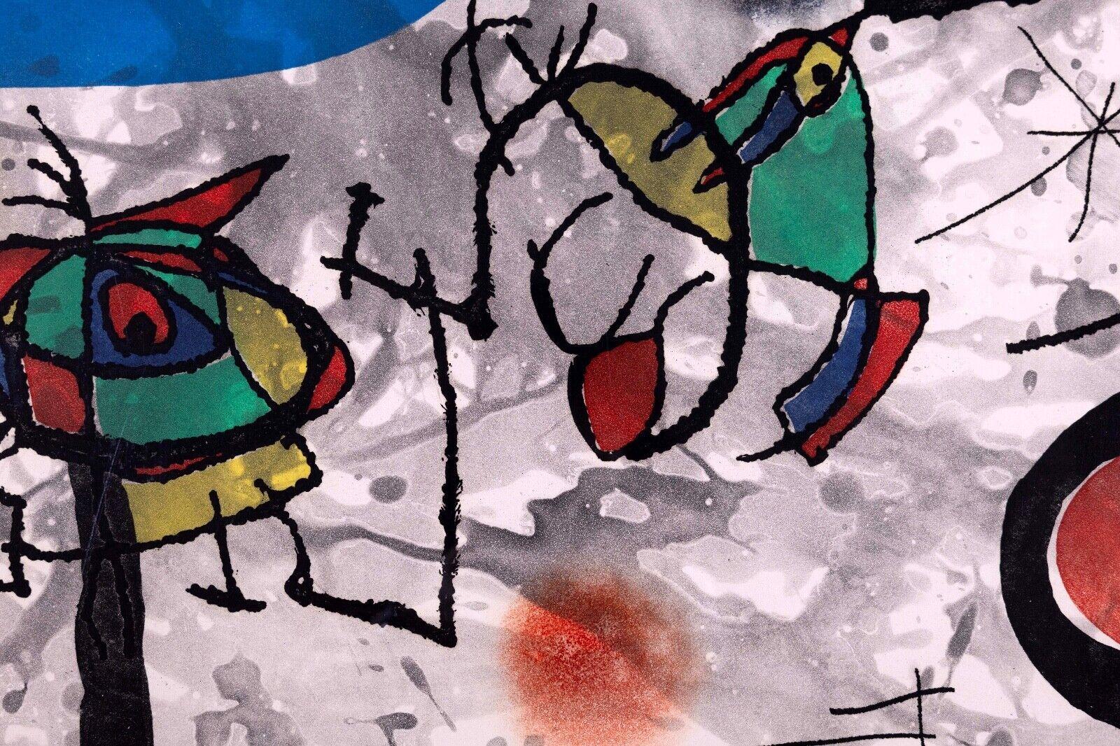 Fin du 20e siècle Joan Miro Pygmees Sous la Lune signé Modern Etching Aquatint 27/50 Encadré 1972 en vente