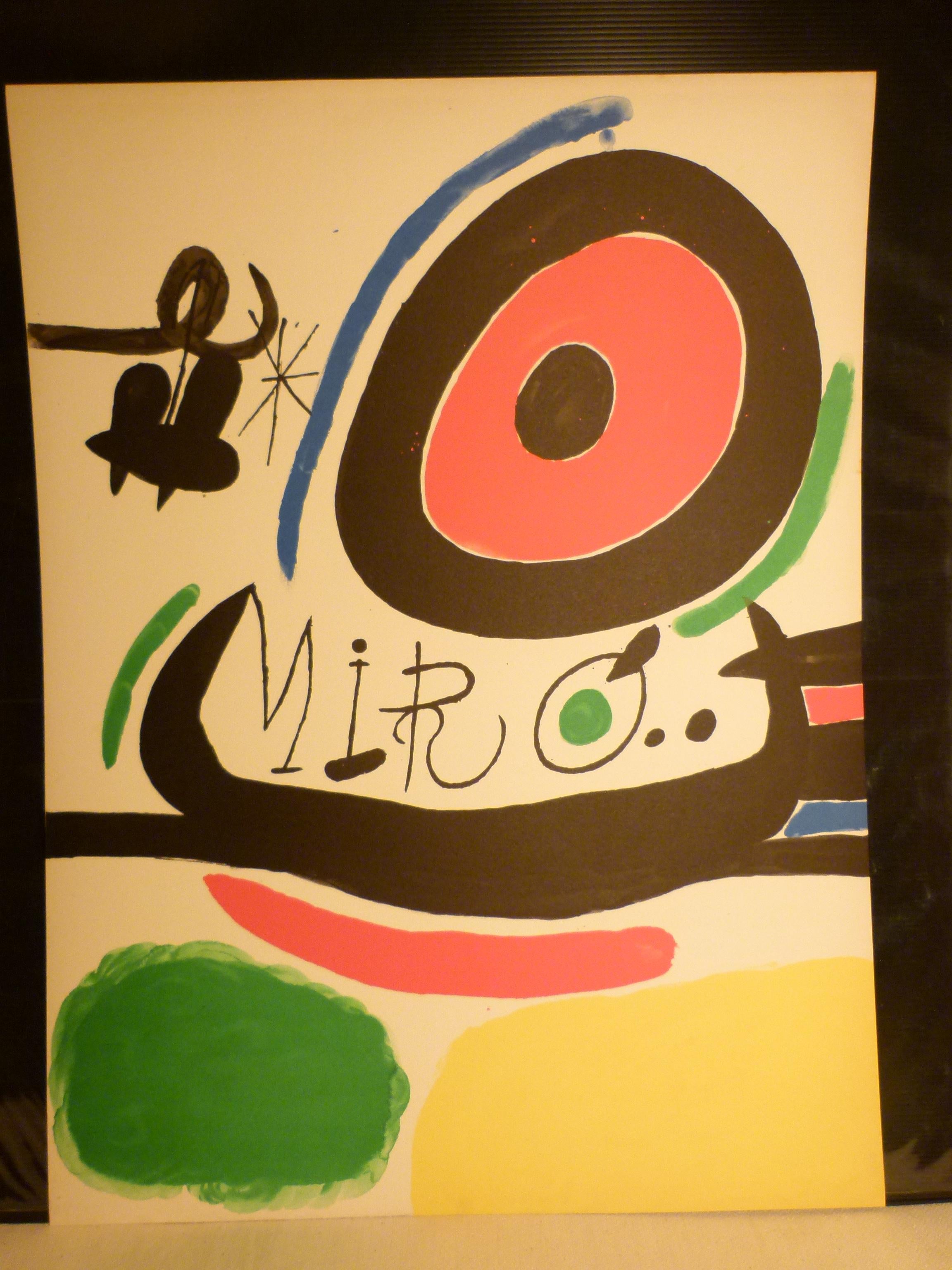 Joan Miro's silk-screen print, Sala Gaspar, Barcelona. 
Edition: 200. 
Medium: Silk screen on Arche paper.

Spanish artist Joan Miró was one of the most influential members of the 20th century avant-garde. His bold use of primary colors and