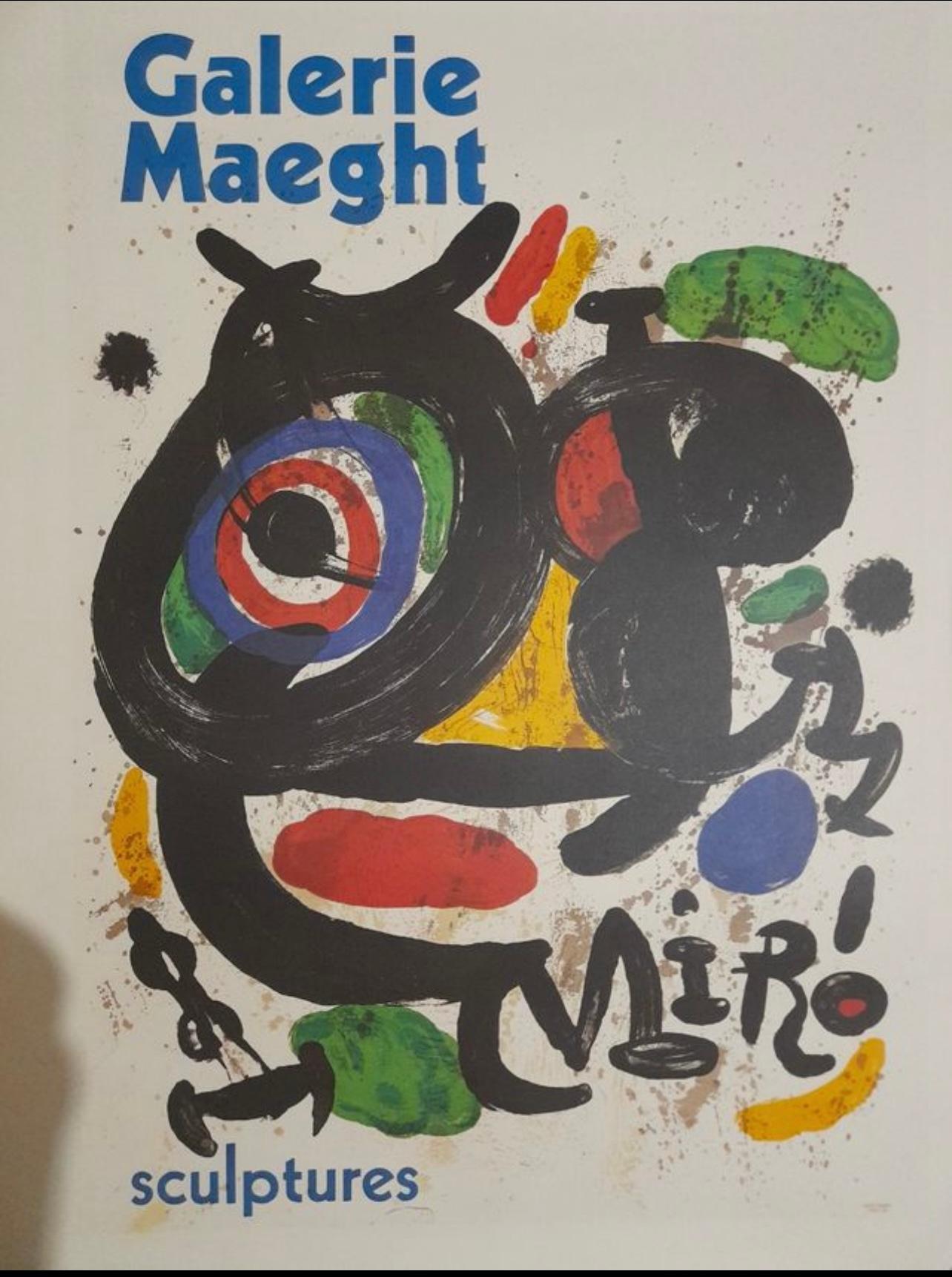 Joan Mirò - Sculptures is a lithographic poster realized period 1970s

 Occasion of one of his exhibitions at Galerie Maeght.

Offset and Lithograph.

Very Good conditions.