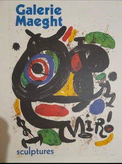 Joan Miro Sculptures Lithographic Poster Galerie Maeght - France 1970s