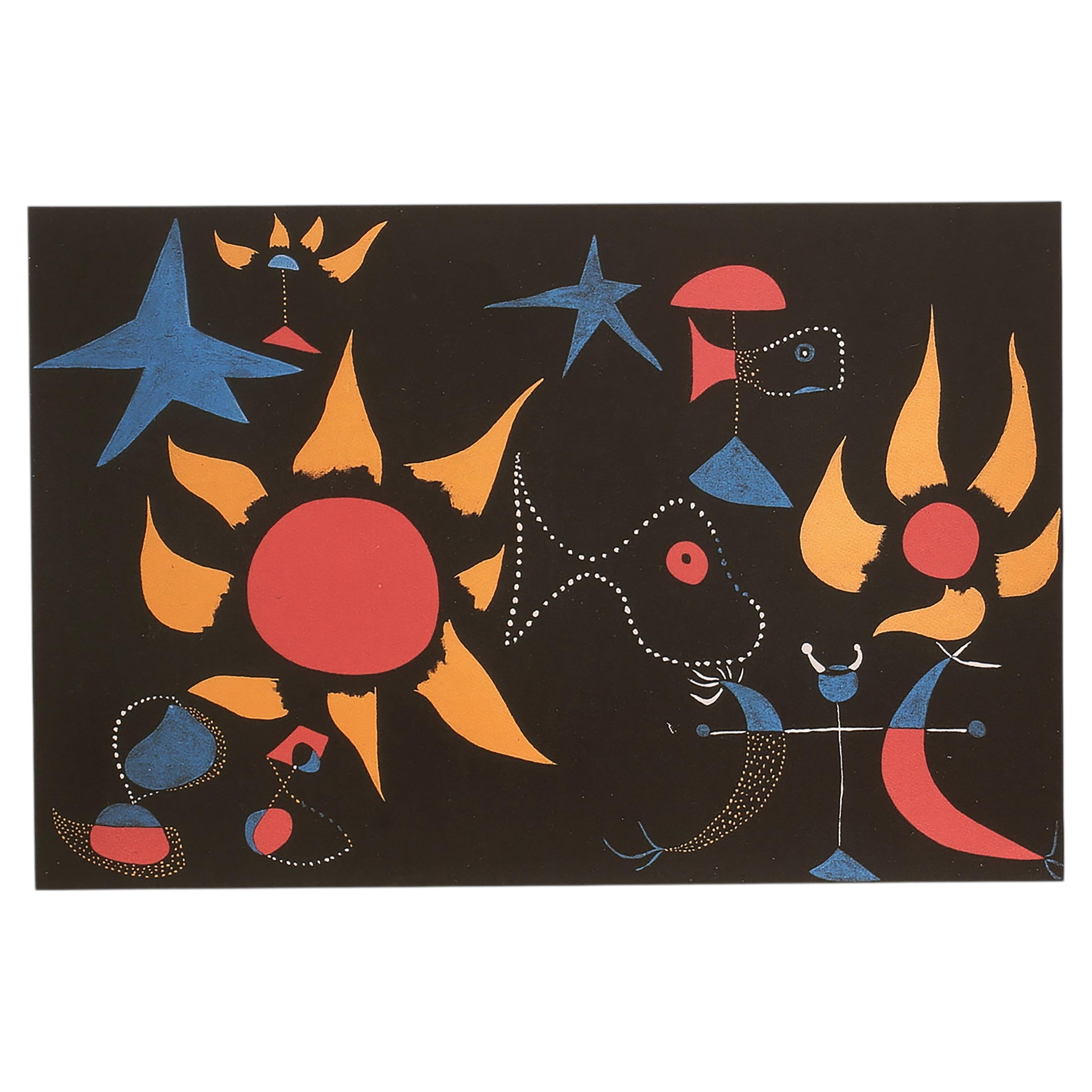 Joan Miro 'Self-Portrait II' Offset Lithograph Numbered Framed For Sale