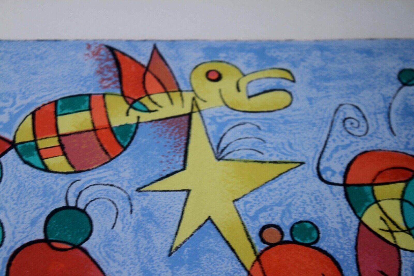 Joan Miro Signed Chez Le Roi De Pologne 1966 Lithograph on Paper 28/75 Framed 2