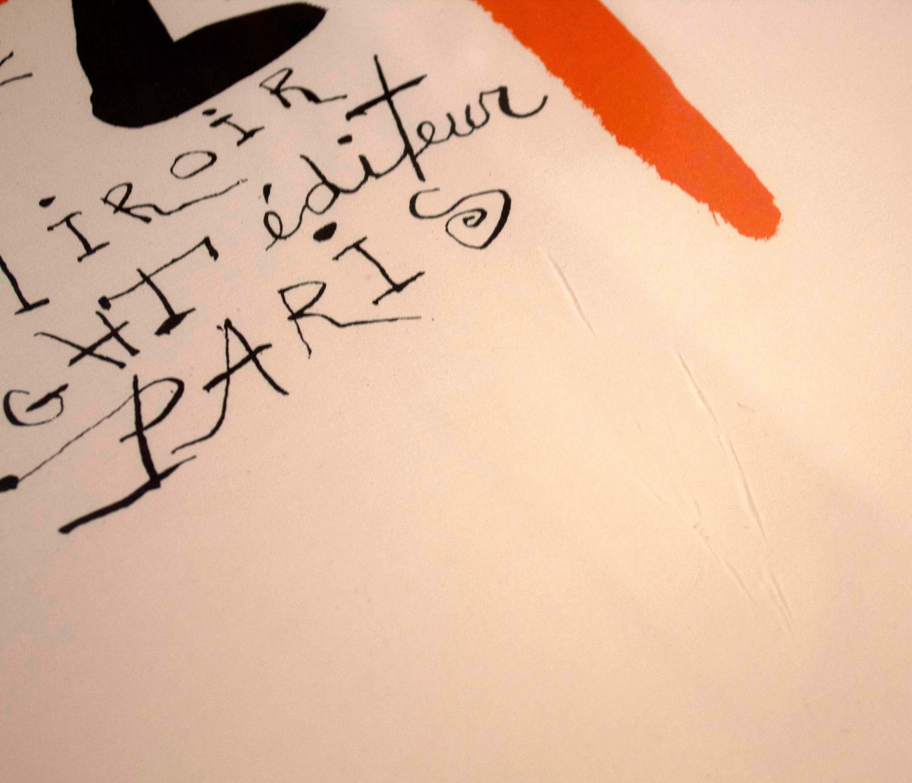 Joan Miro Signed Derriere le Miroir Litho Poster Framed 2