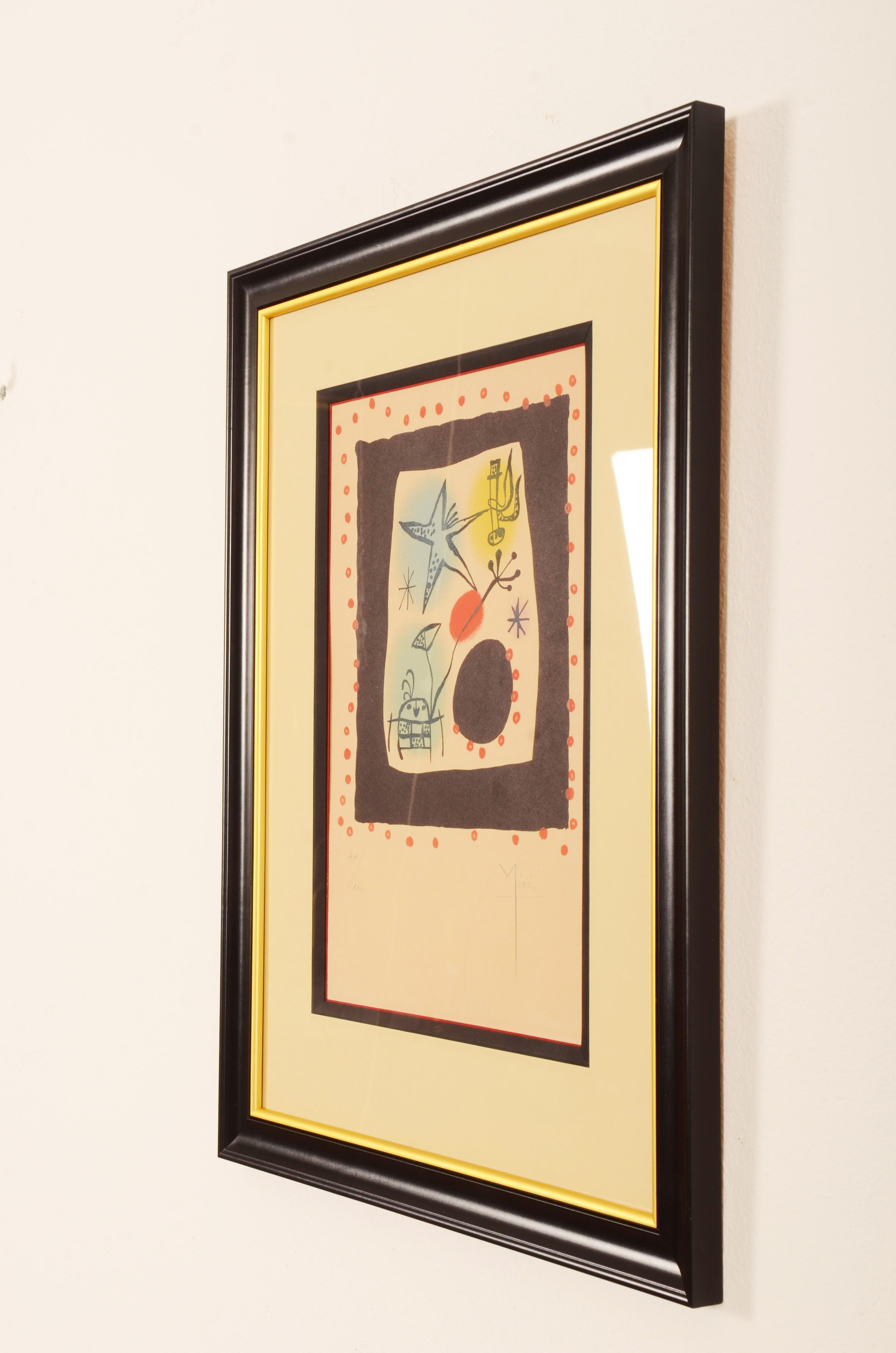 Mid-20th Century Joan Miró Signed Les Coccinelles For Sale