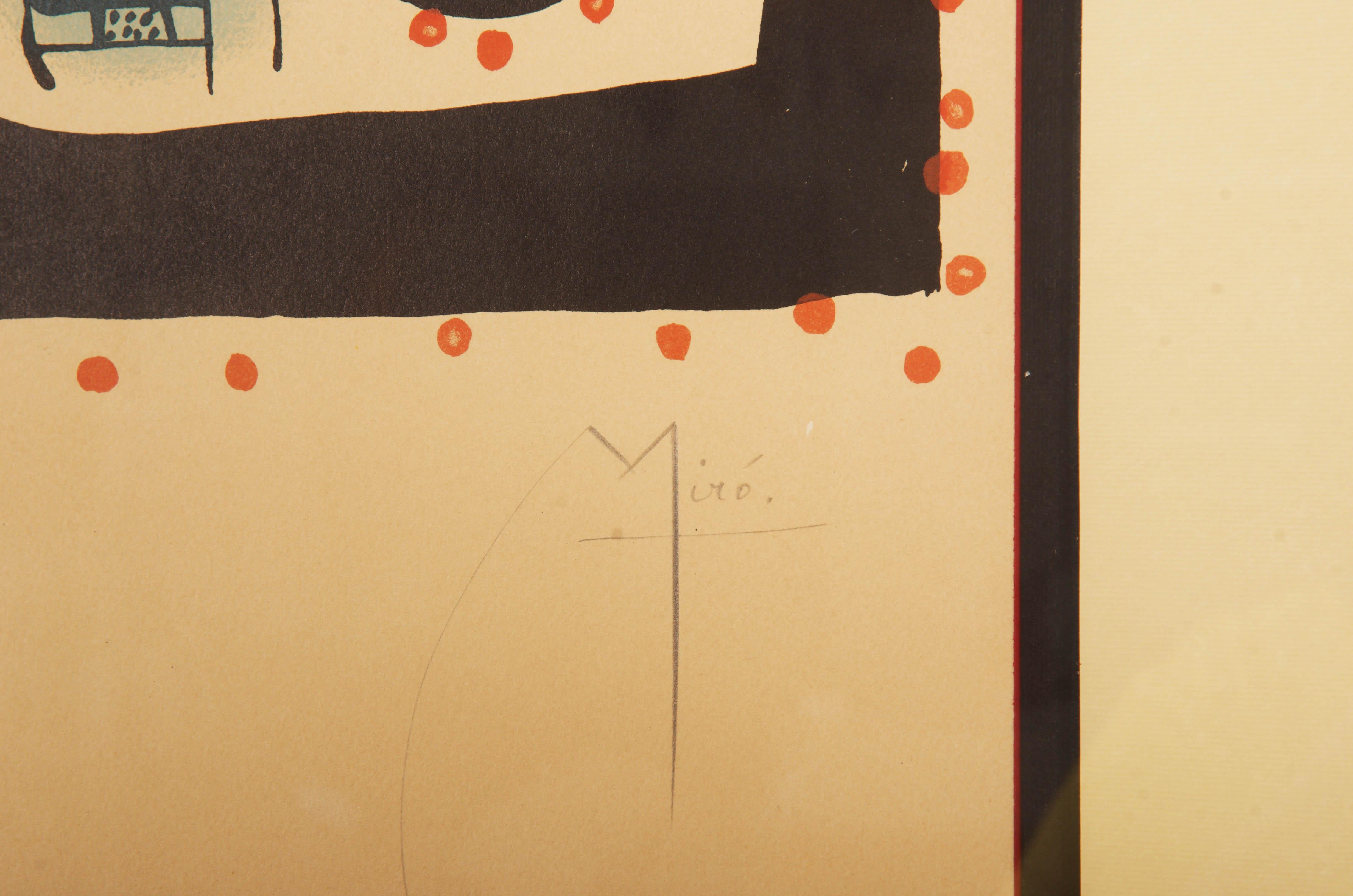 Paper Joan Miró Signed Les Coccinelles For Sale