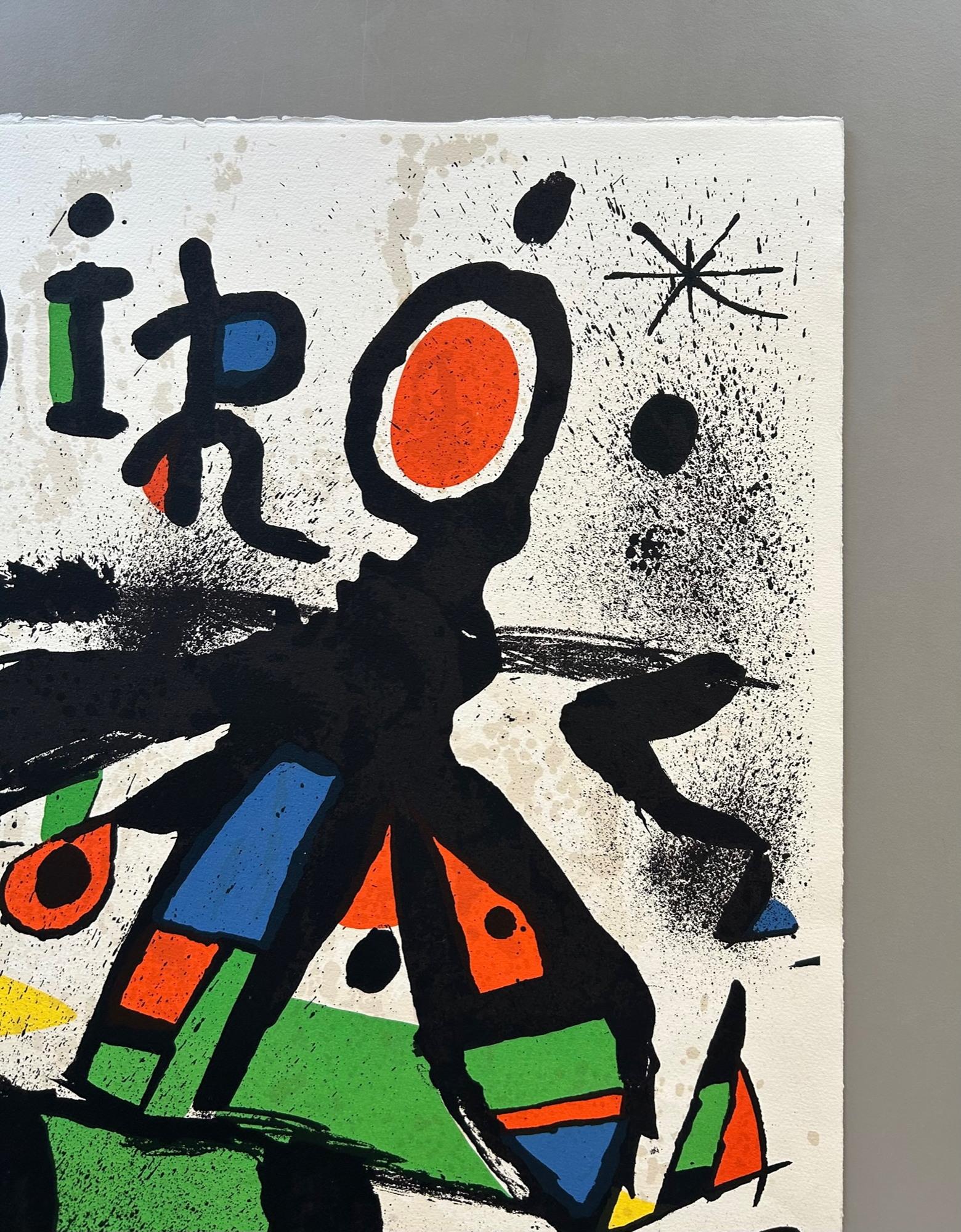 Moderne Lithographie signée Joan Miro en vente