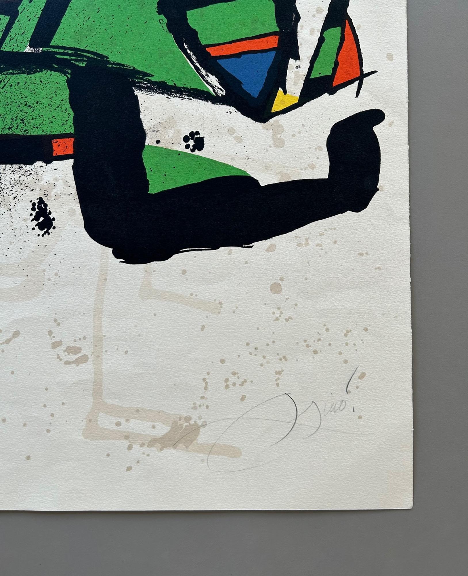 French Joan Miro Signed Lithograph For Sale