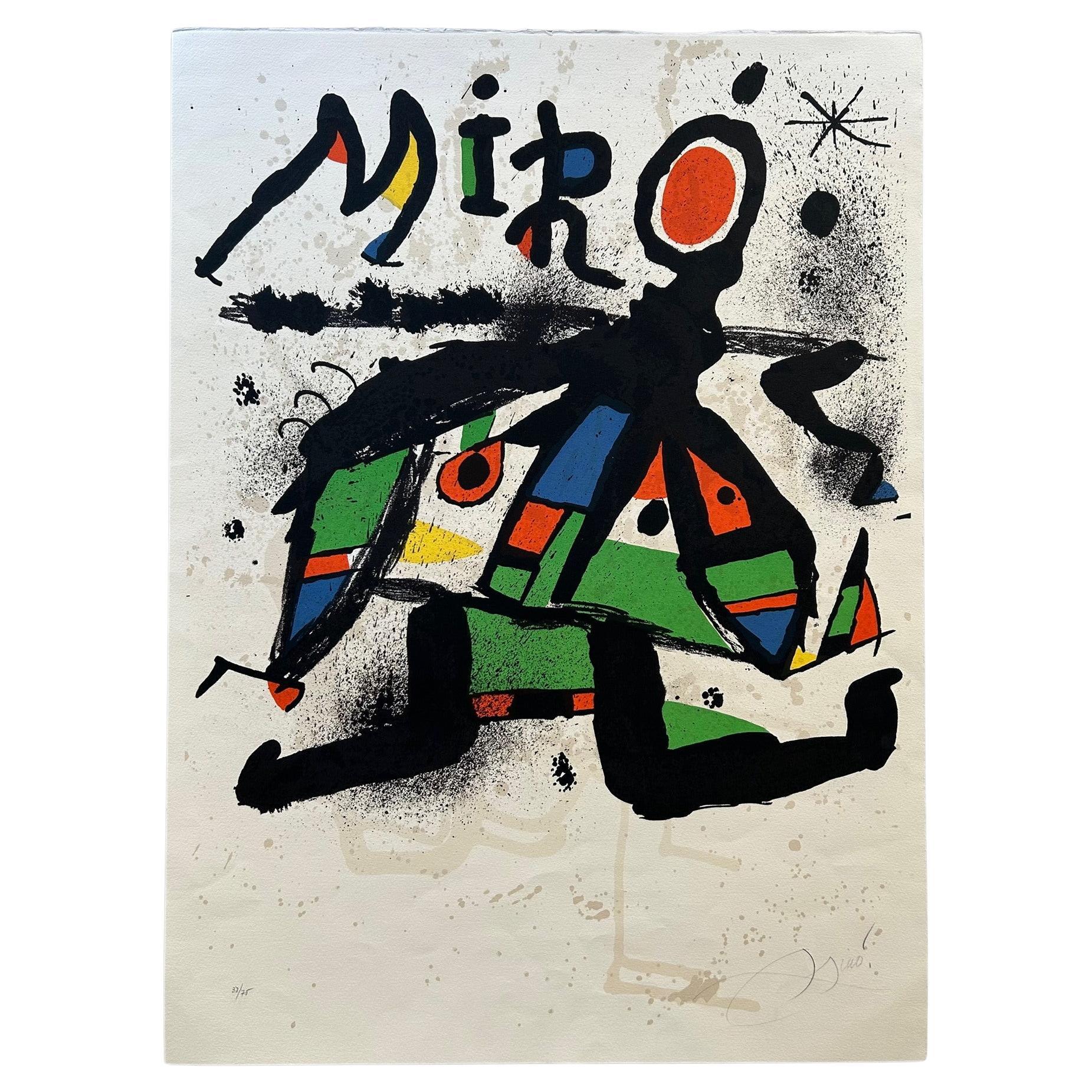 Joan Miro Signed Lithograph For Sale