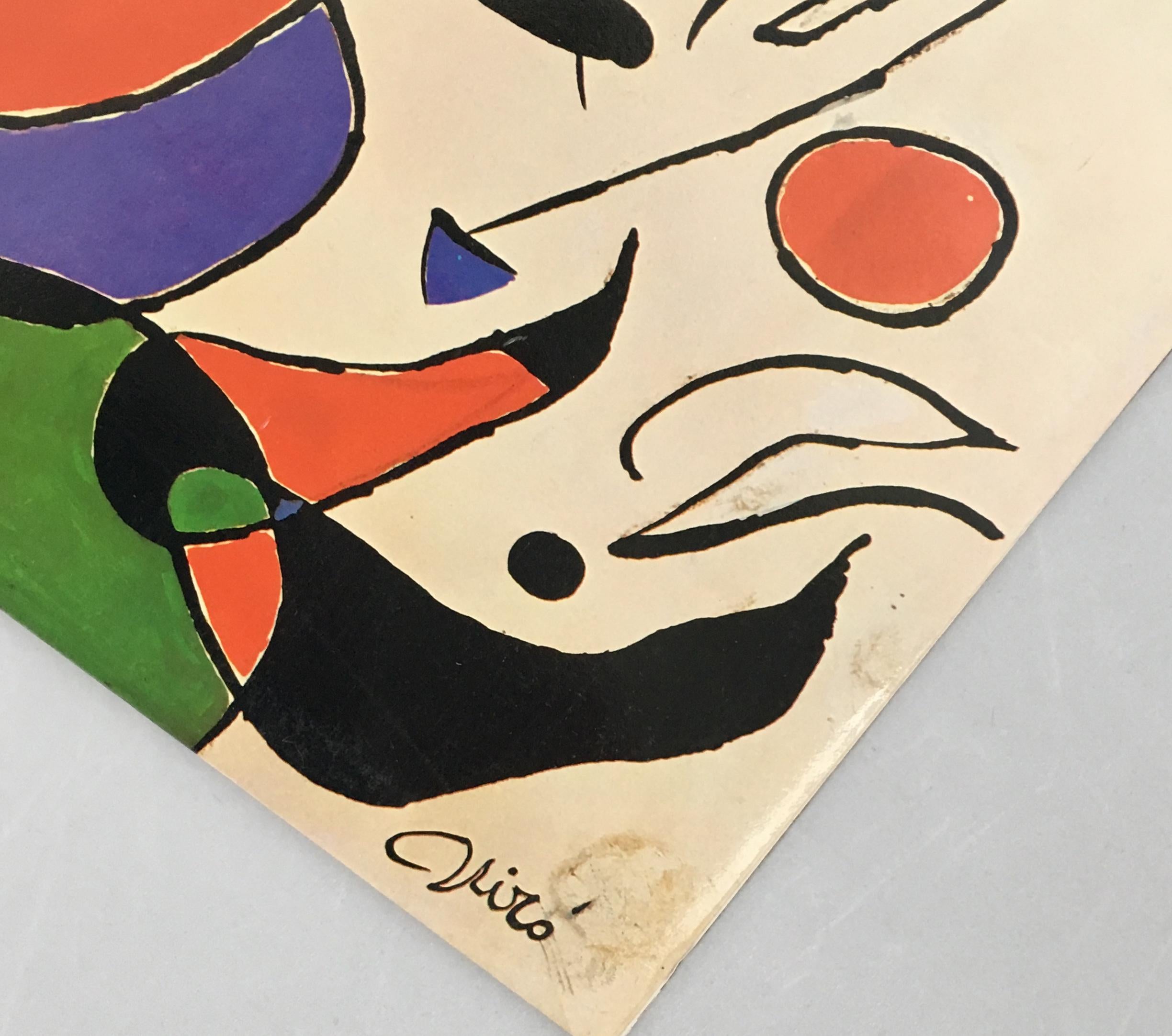 Joan Miró vinyl album art, 1979
Quan L’aigua Es Queixa, Raimon

Raimon and Joan Miró were close friends that first collaborated on the 1966 album Cançons de la roda del temps. In 1979, Miró designed a cover for the album Quan la aigua queixa,