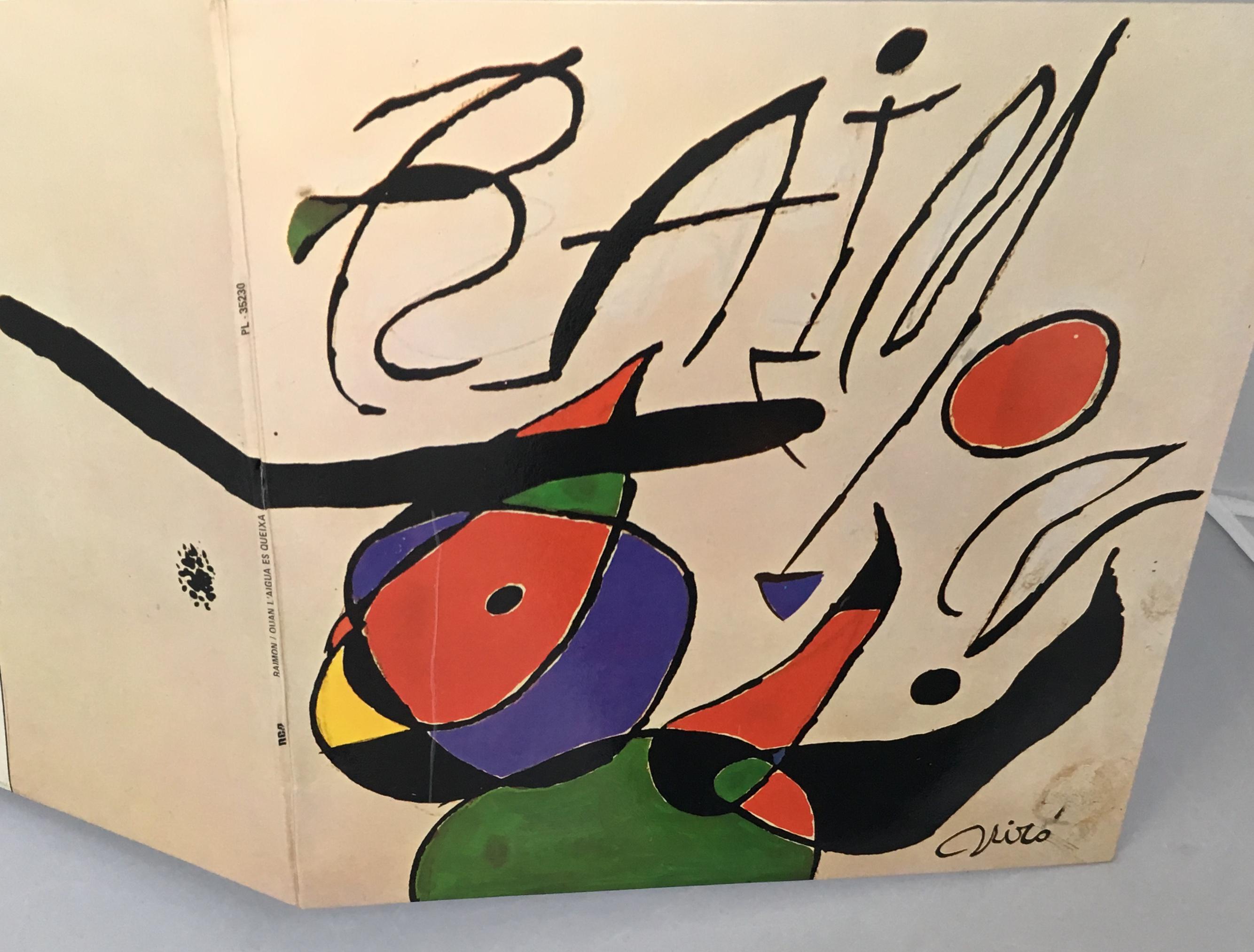 Spanish Joan Miró Vinyl Record Art, 1979 Miró, Raimon