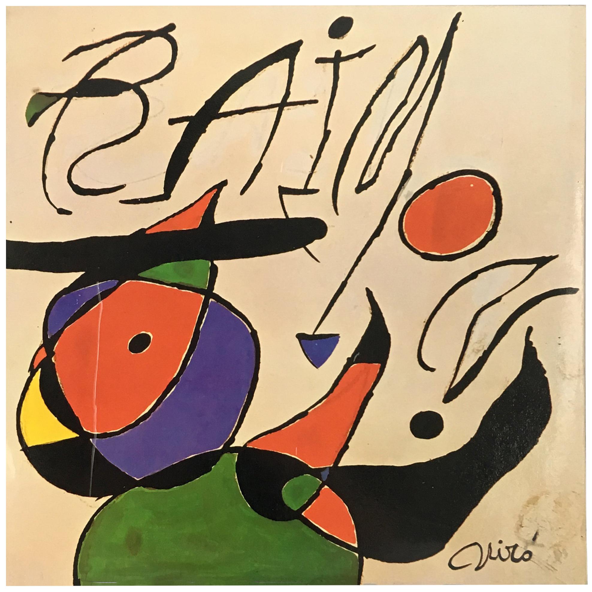 Joan Miró Vinyl Record Art, 1979 Miró, Raimon