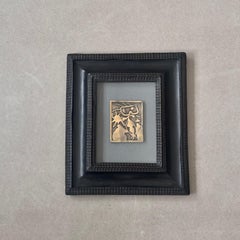 Joan Miró, "XXe Siècle Nº4", patiniertes Bronzerelief nach einem Werk von 1938, gerahmt