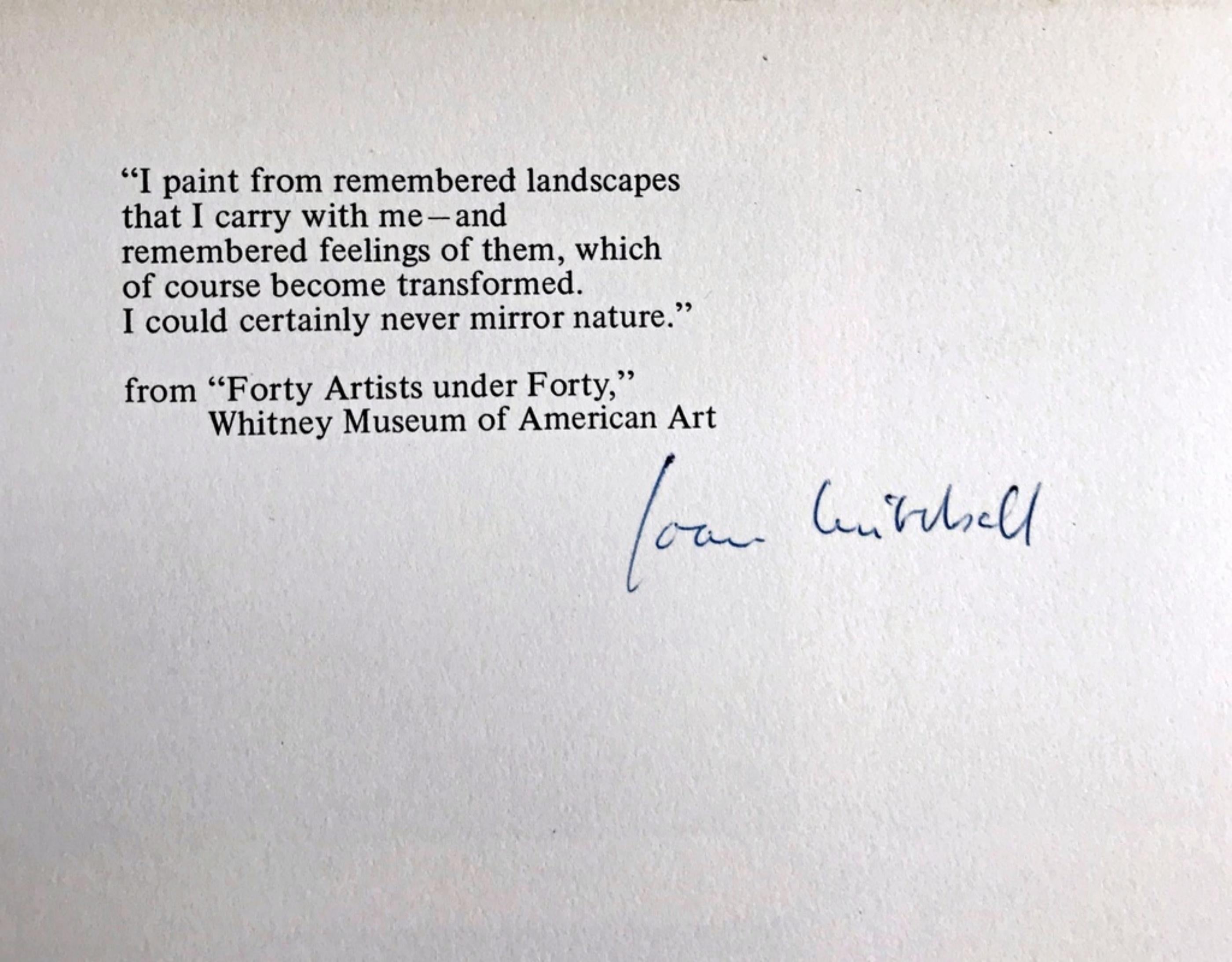 Lithographie expressionniste abstraite pour musée (édition de 30 exemplaires signés à la main de luxe)  - Expressionnisme abstrait Print par Joan Mitchell